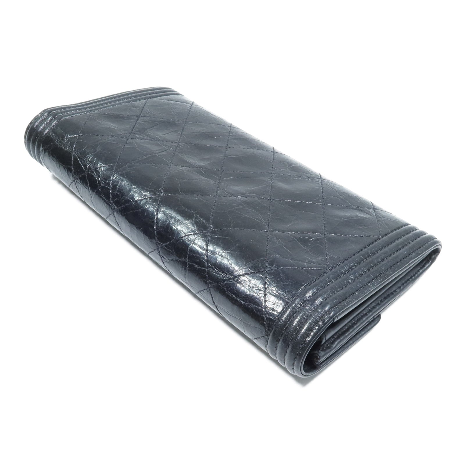 CHANEL 牛皮皮革Boy Long Wallet長錢包