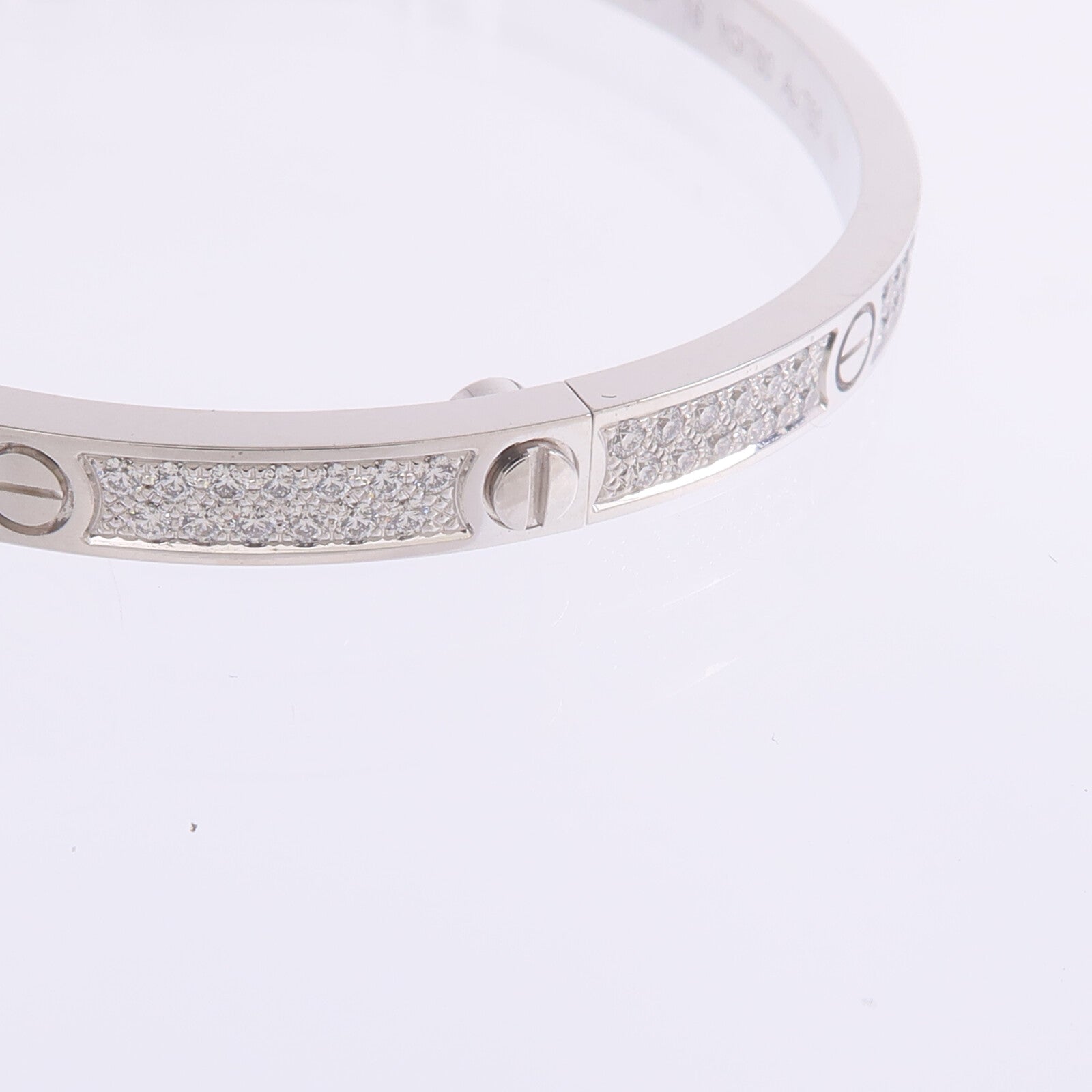 CARTIER 18K白金Love Bracelet Small Model Full Diamonds鑽石手鐲Cartier#16