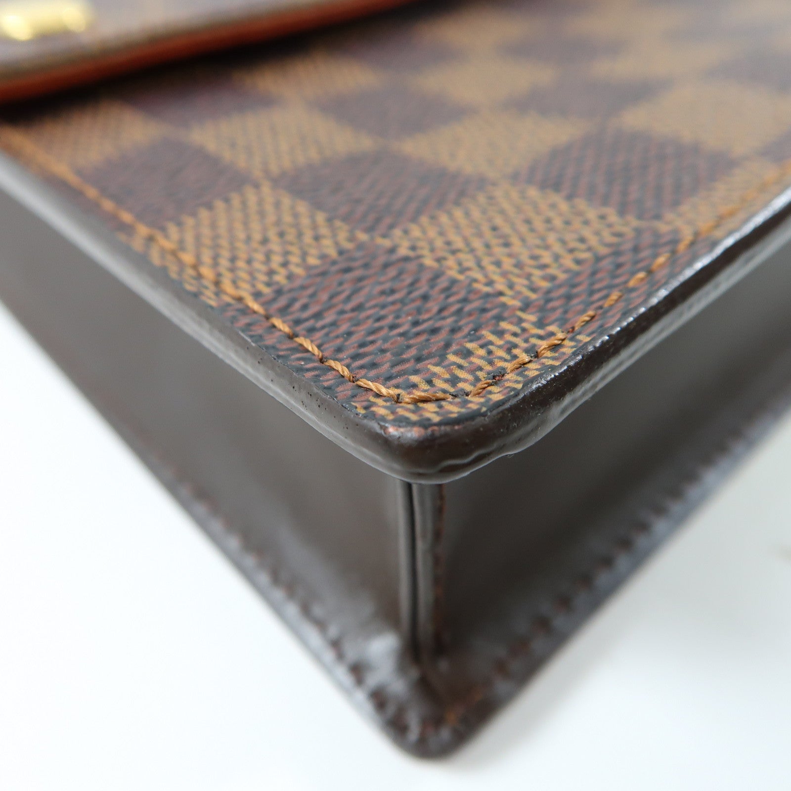 LOUIS VUITTON Damier Ebene Portobello Shoulder Bag金扣肩背袋啡色