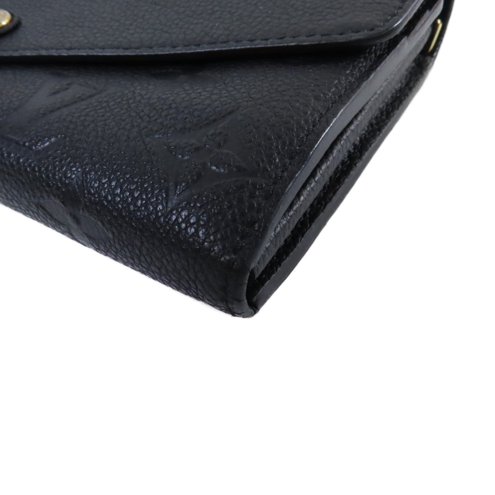 LOUIS VUITTON Monogram Empreinte Sarah Continental Long Wallet金扣長錢包黑色