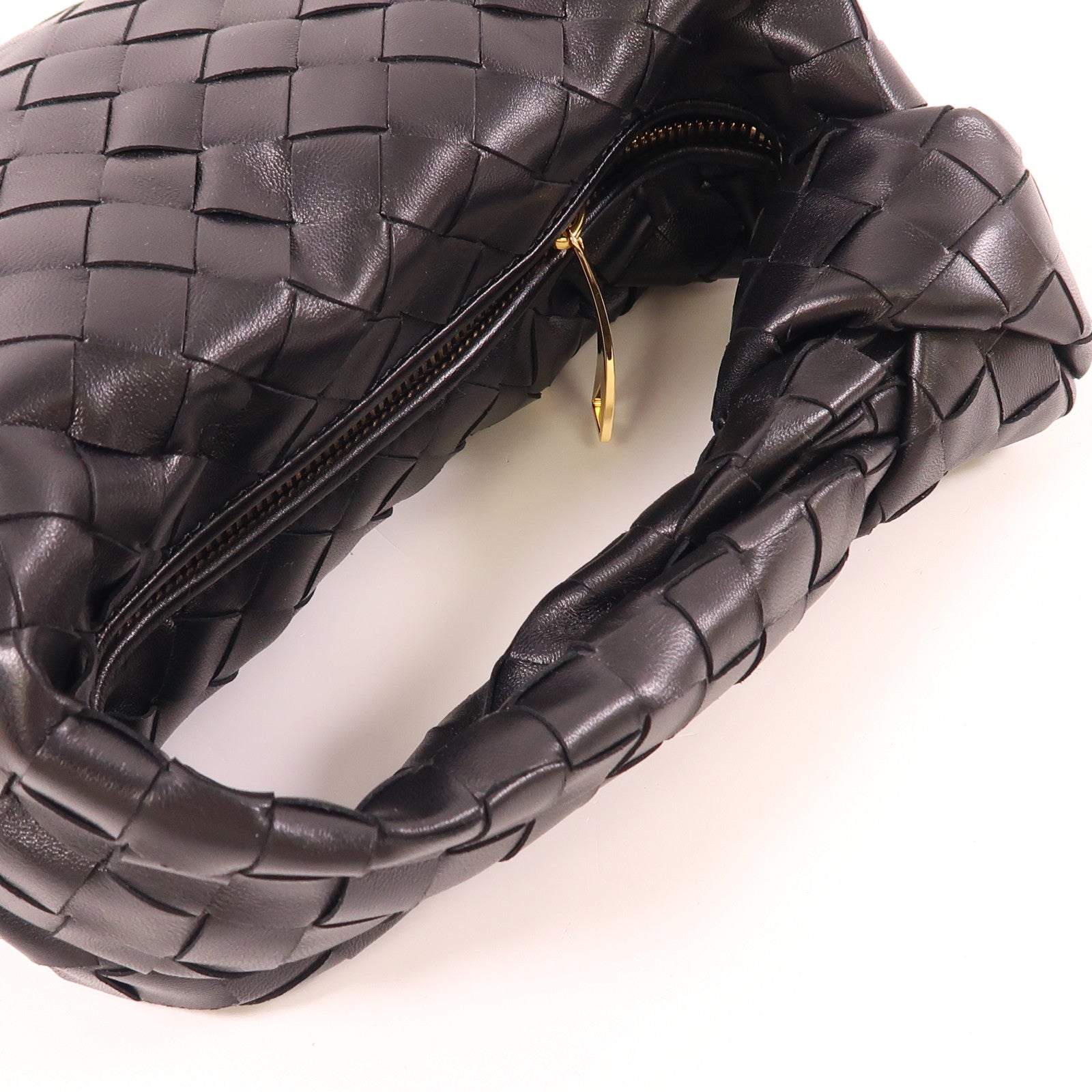 BOTTEGA VENETA 織紋皮革Mini Jodie金扣手挽袋