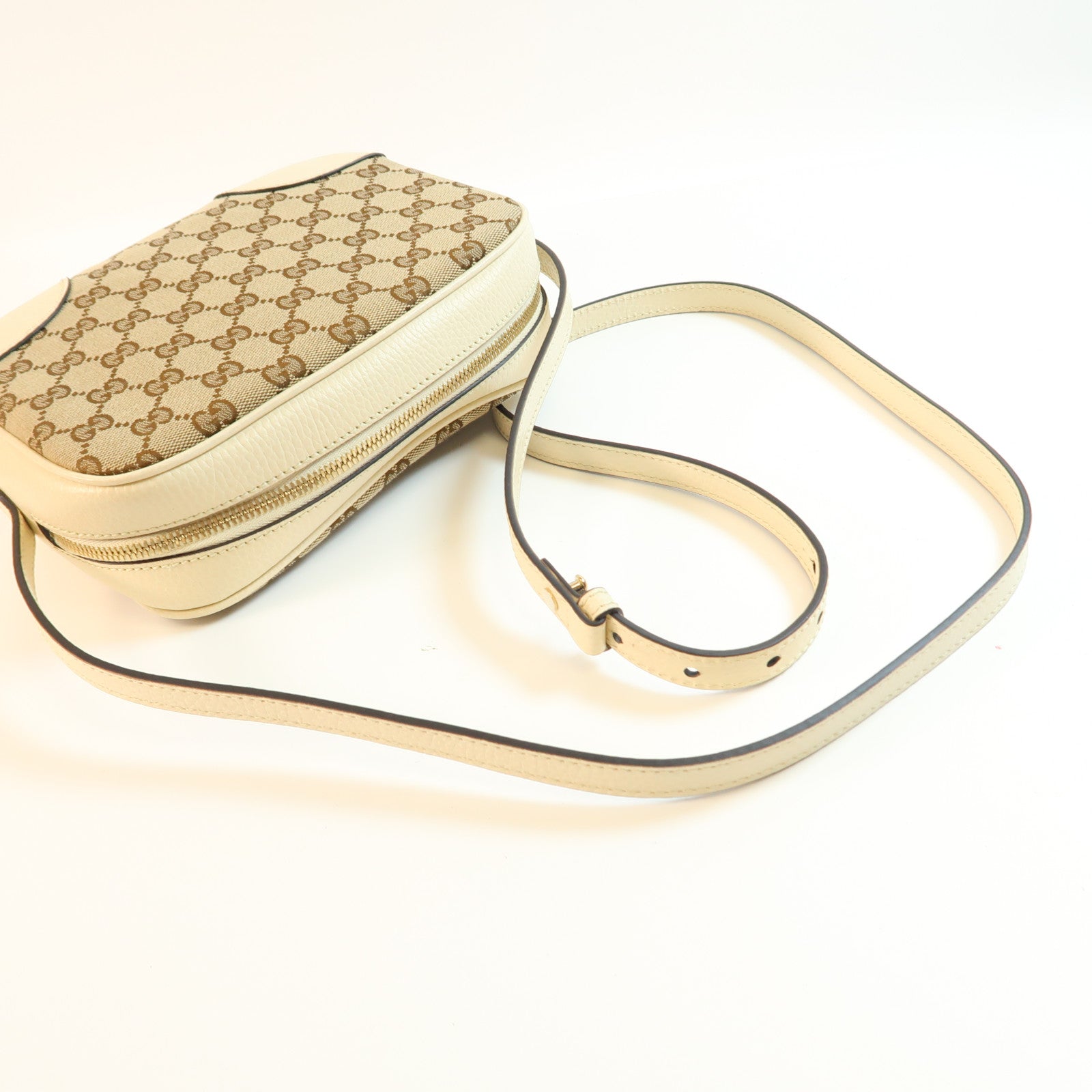 GUCCI 帆布Shoulder Bag金扣肩背袋