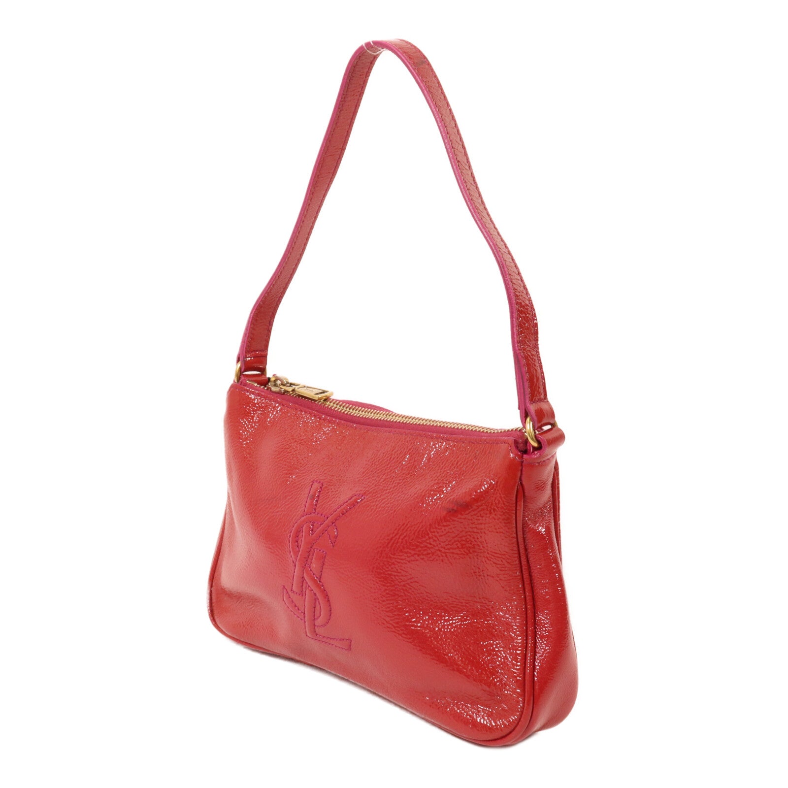 YVES SAINT LAURENT 漆皮皮革Shoulder Bag肩背袋