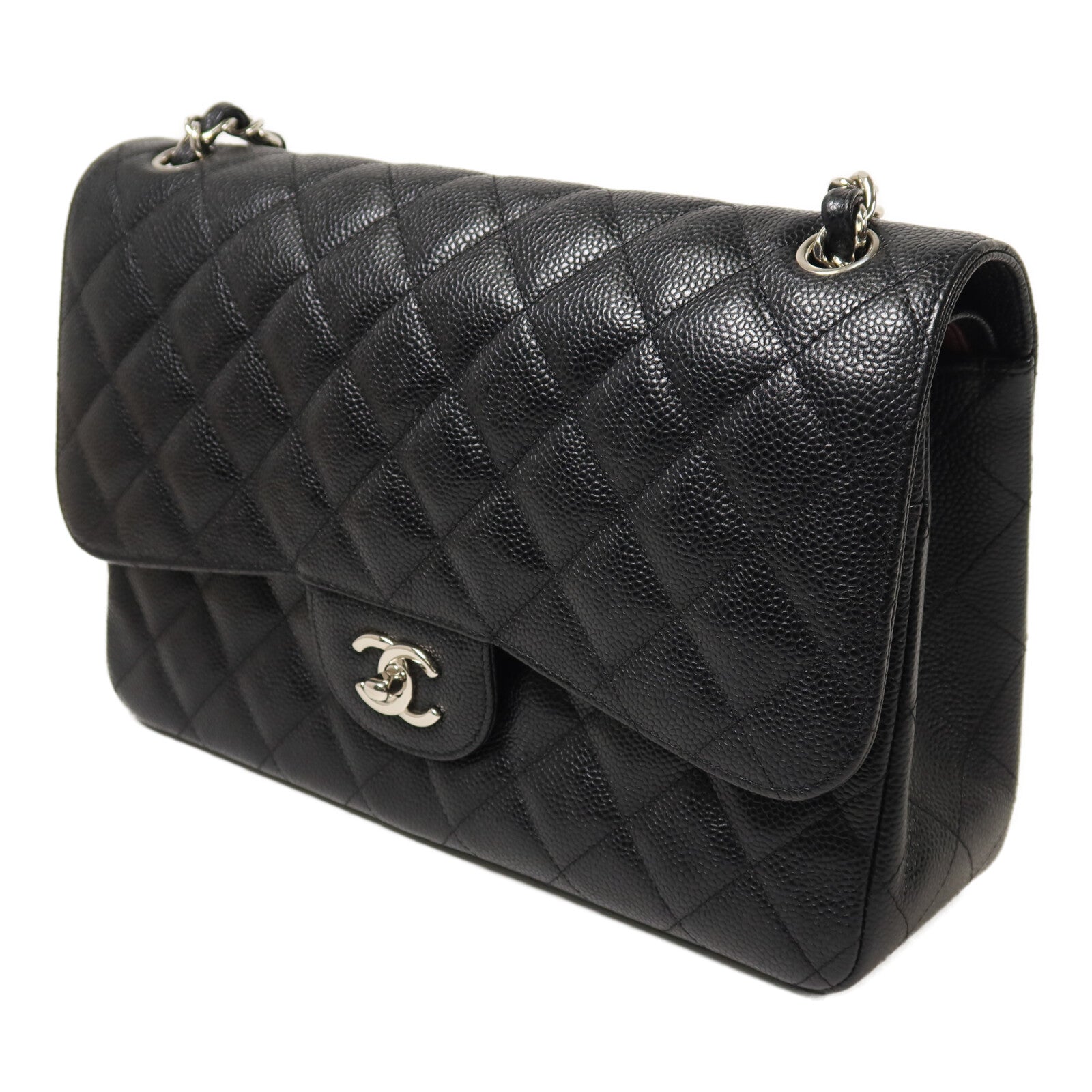 CHANEL 牛皮皮革Large Classic鏈帶肩背袋