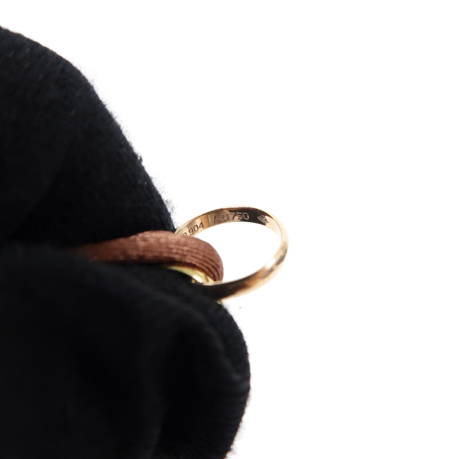 CARTIER 18K黃金/白金/玫瑰金Trinity Bracelet手鏈啡色