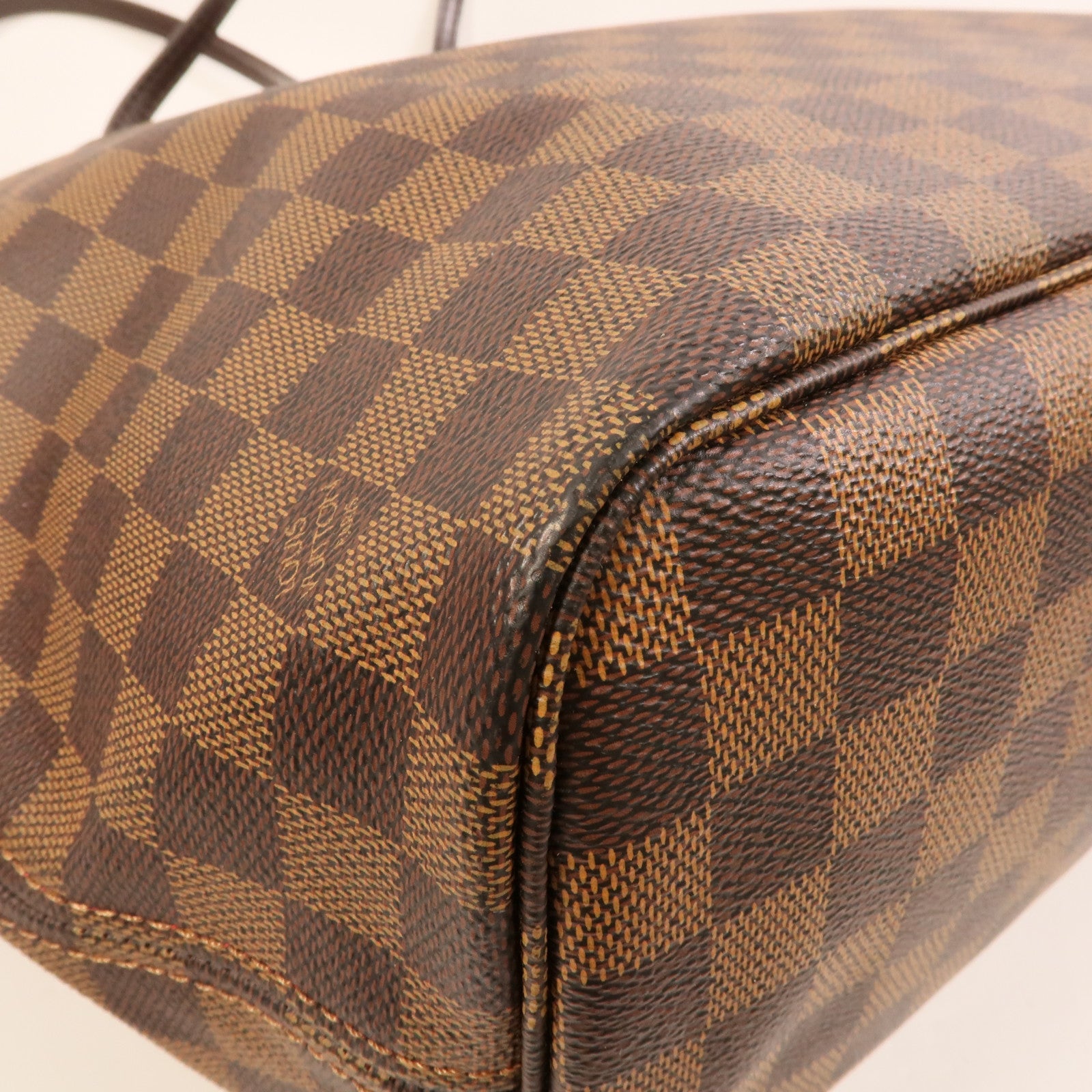 LOUIS VUITTON Damier Neverfull MM金扣手挽袋/肩背袋