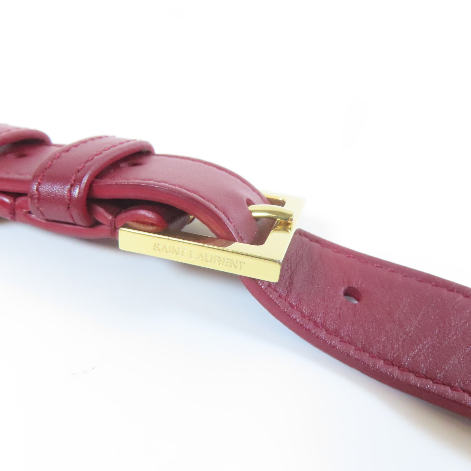 SAINT LAURENT 【激減優惠】牛皮皮革Classic Universite Shoulder Bag金扣肩背袋紅色