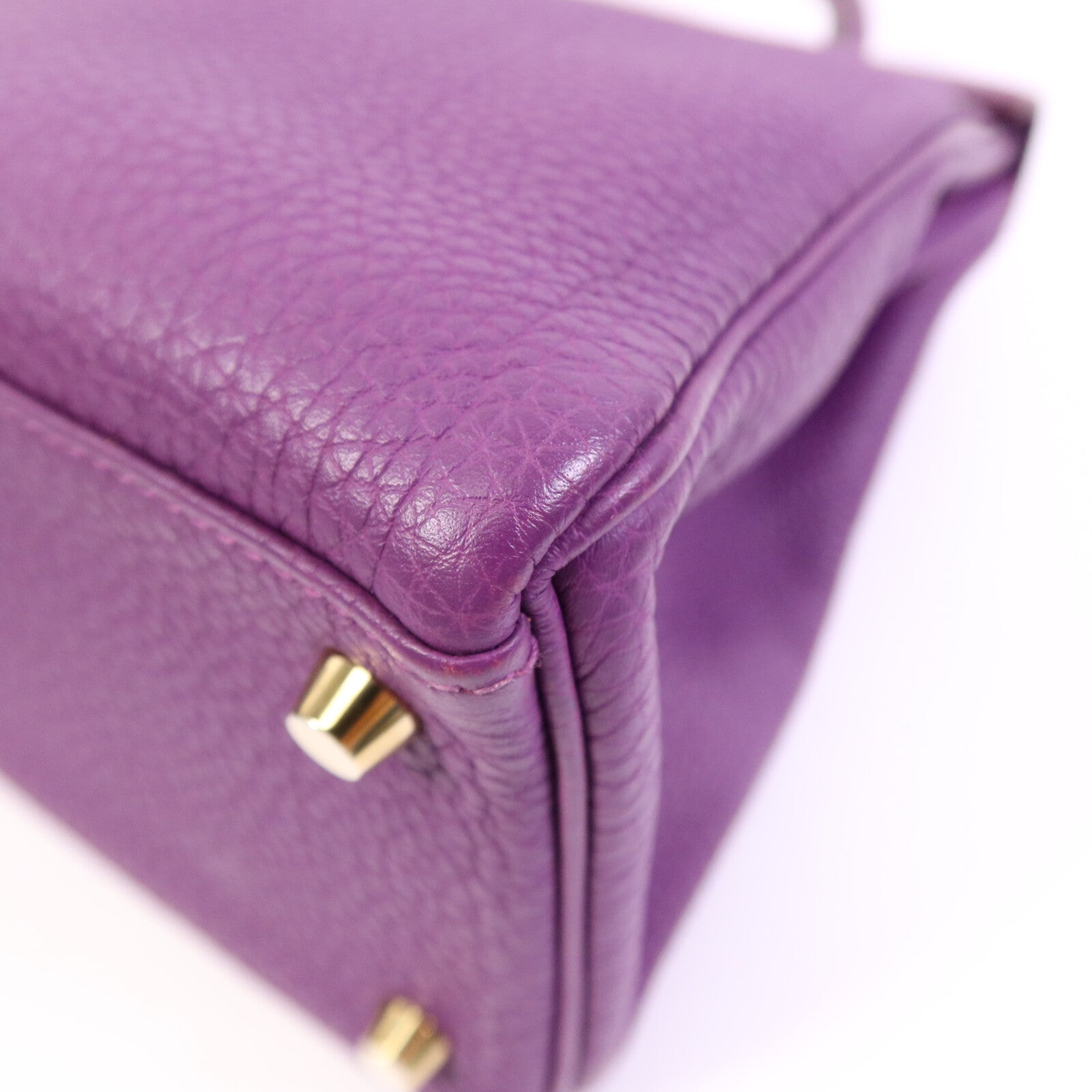 HERMES Togo皮革Kelly 28金扣手挽肩背兩用袋Anemone