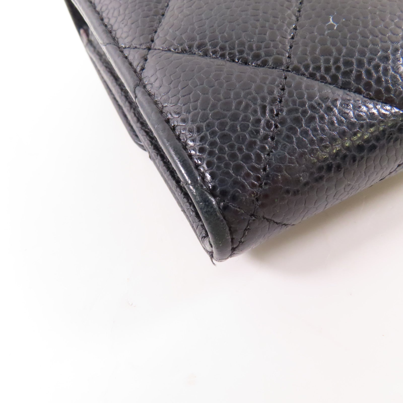 CHANEL 牛皮皮革Long Wallet金扣長錢包