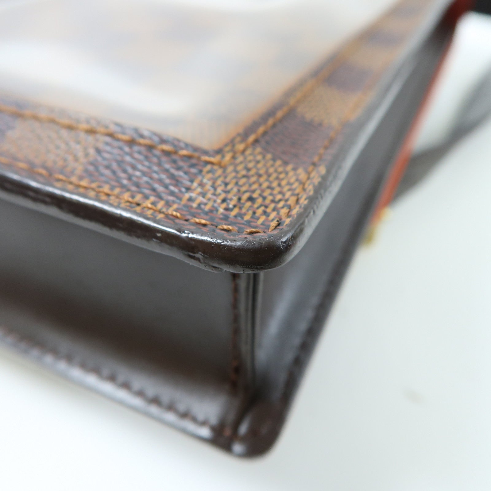 LOUIS VUITTON Damier Ebene Portobello Shoulder Bag金扣肩背袋啡色