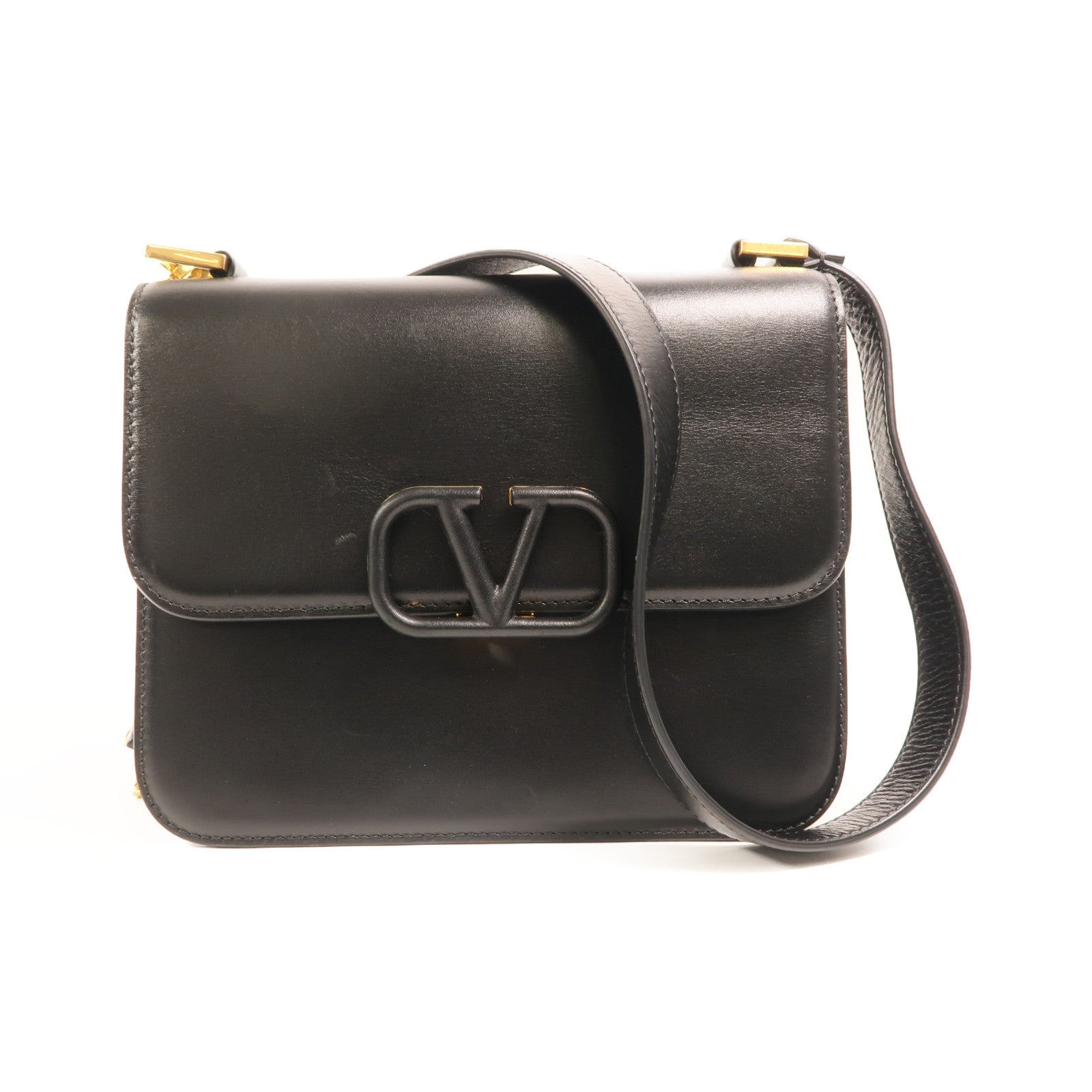 Valentino 牛皮皮革VSling Bag金扣肩背袋
