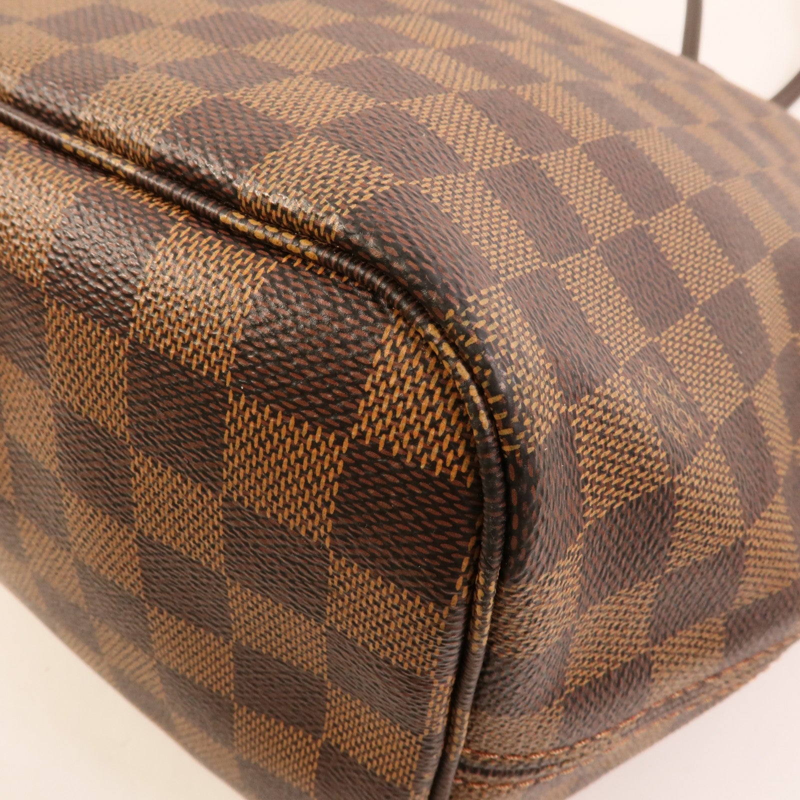 LOUIS VUITTON Damier Neverfull MM金扣手挽袋/肩背袋