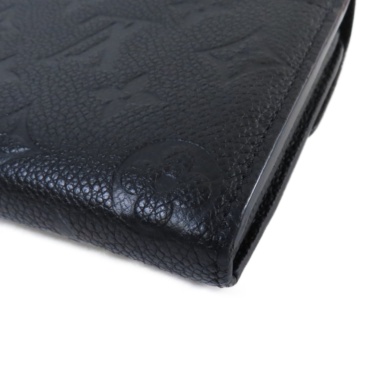 LOUIS VUITTON Monogram Empreinte Sarah Continental Long Wallet金扣長錢包黑色