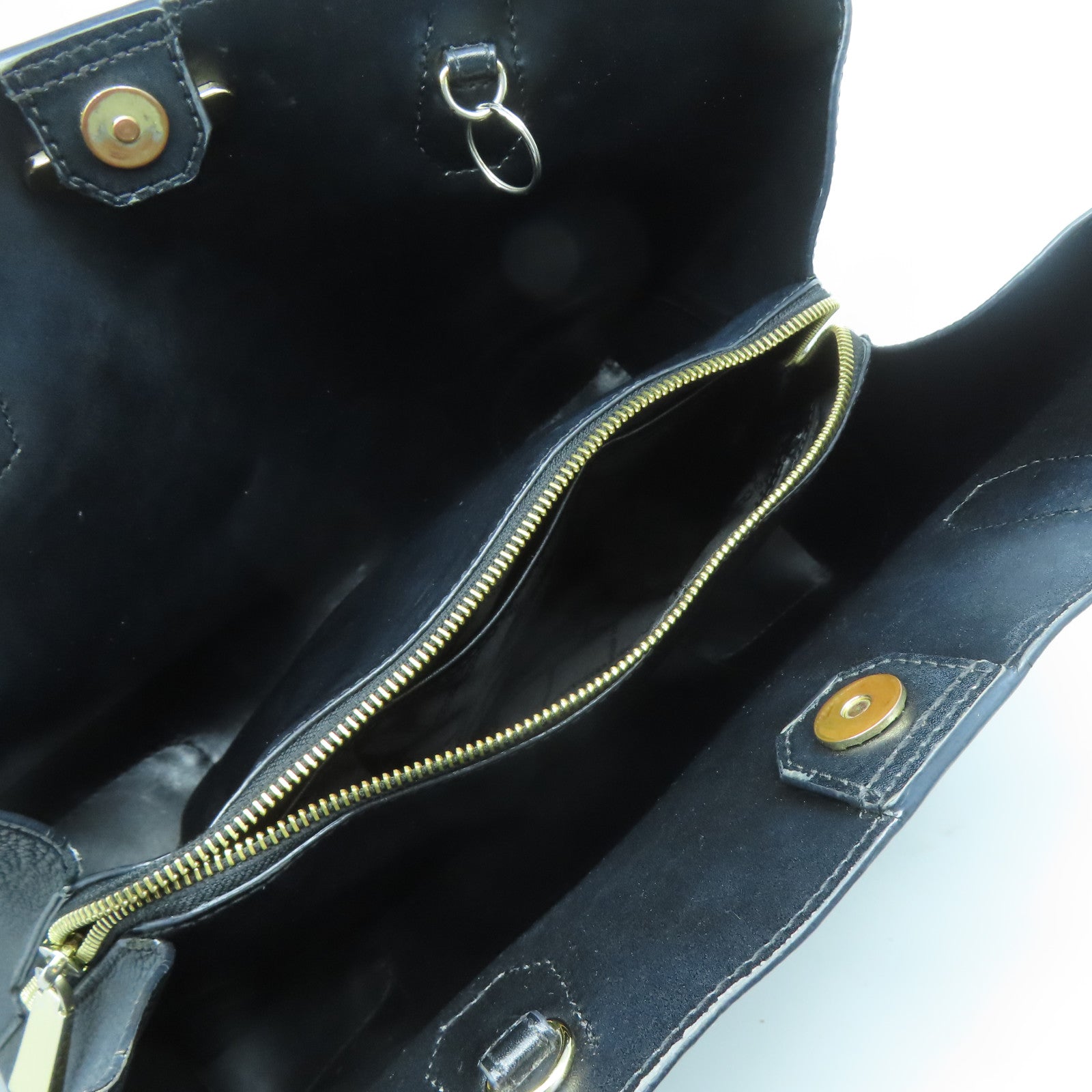 Michael Kors 【激減優惠】牛皮皮革Tote Bag金扣肩背袋黑色