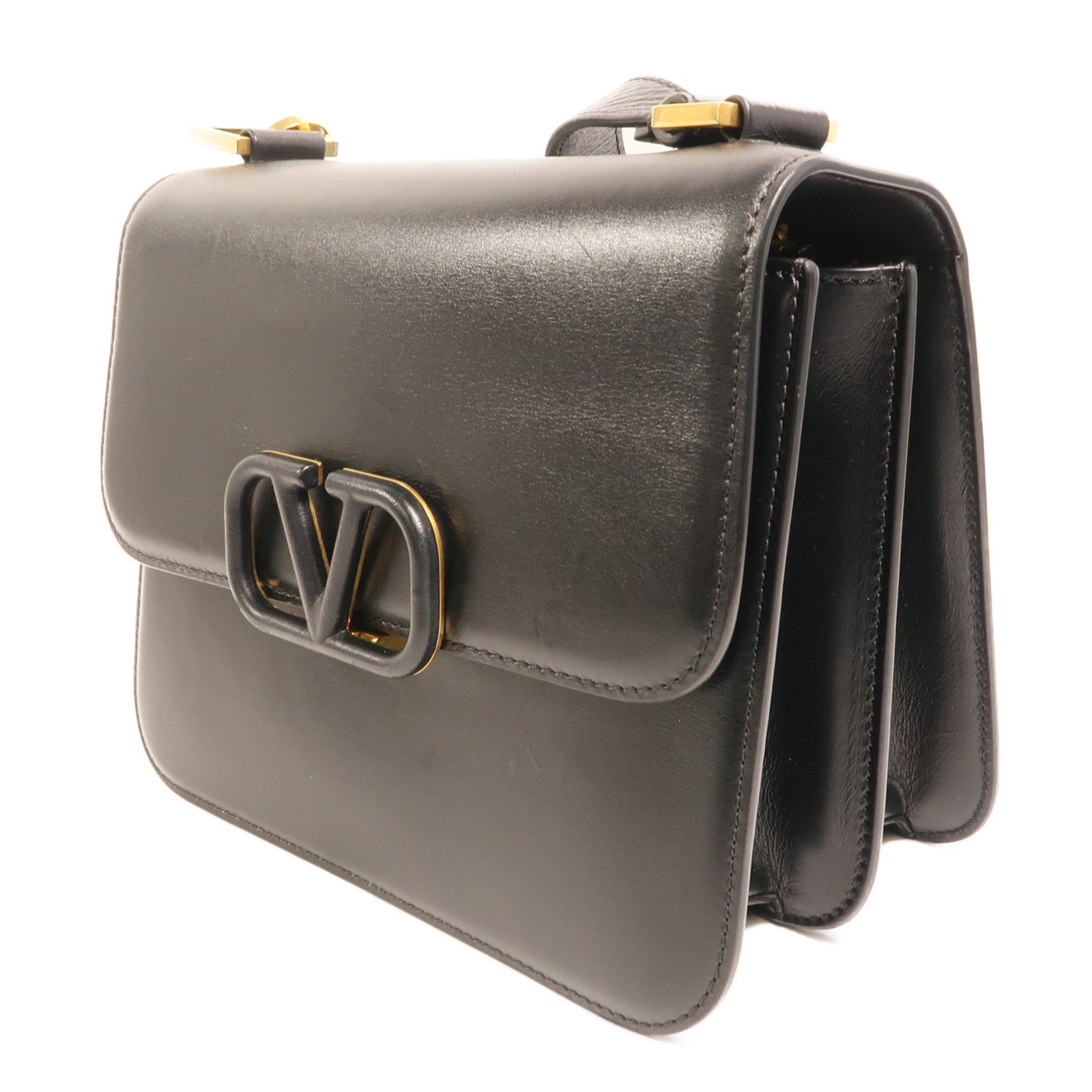 Valentino 牛皮皮革VSling Bag金扣肩背袋