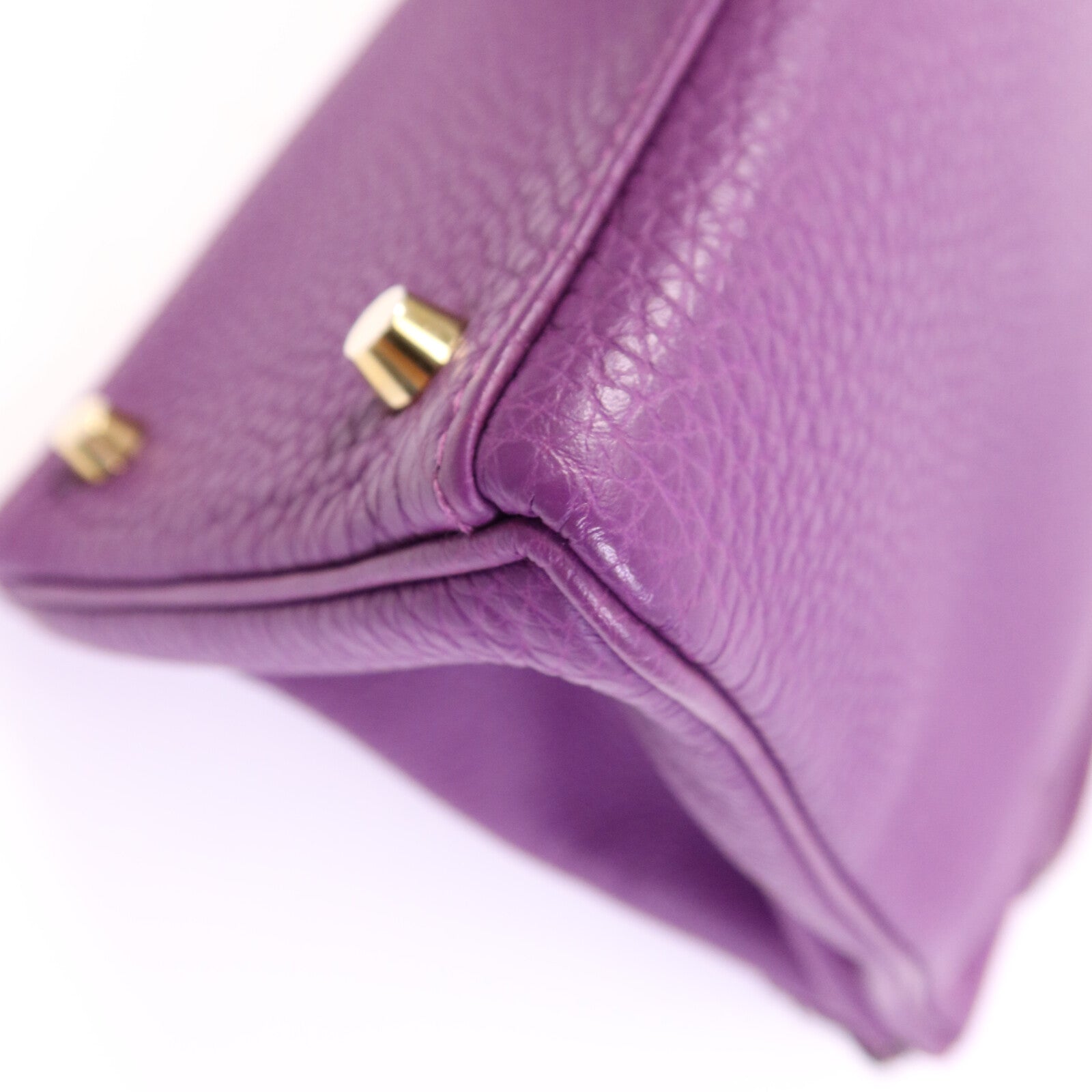 HERMES Togo皮革Kelly 28金扣手挽肩背兩用袋Anemone