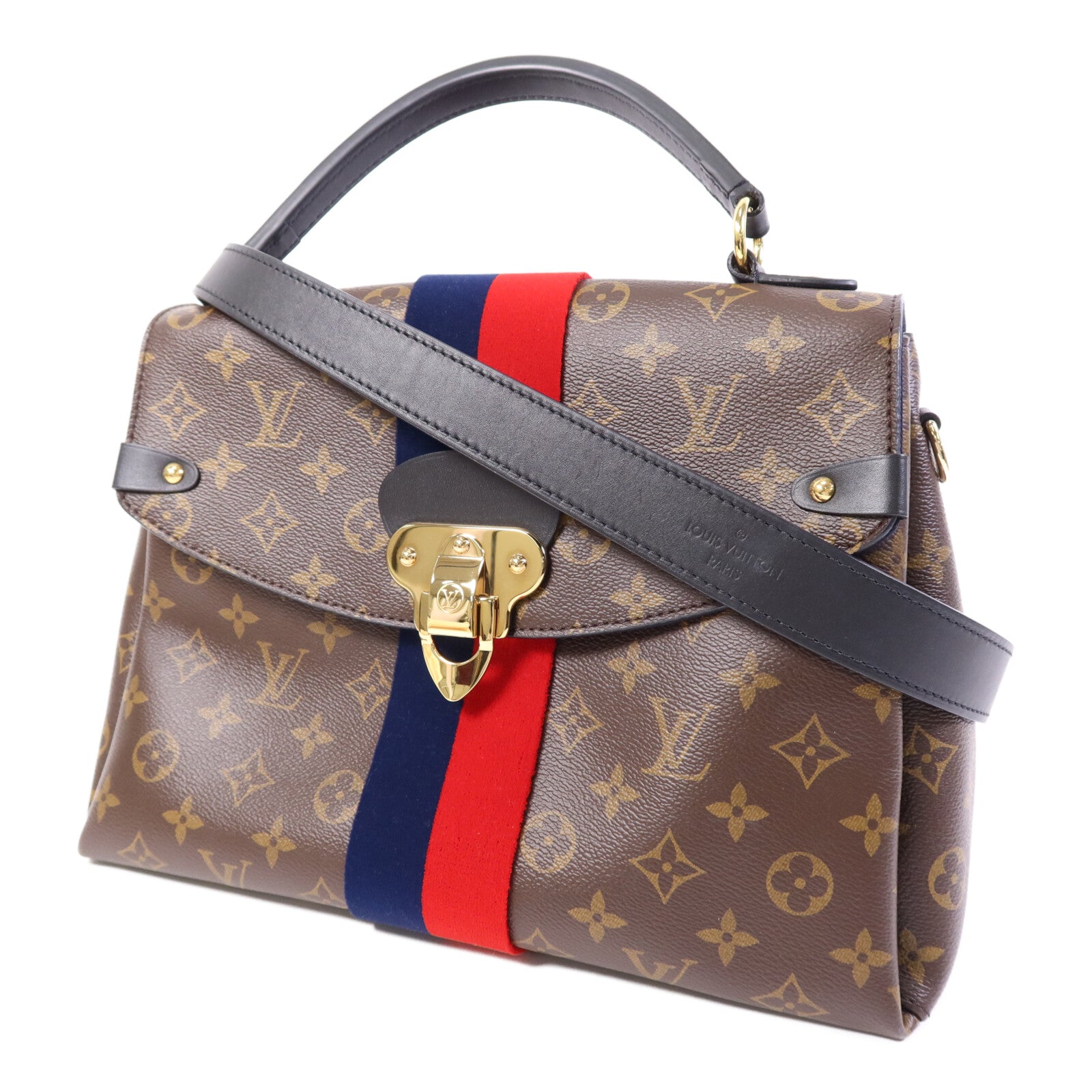 LOUIS VUITTON Monogram Georges MM金扣手挽肩背兩用袋
