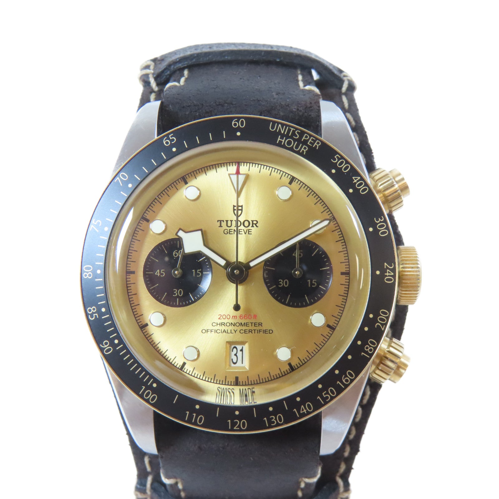 TUDOR BLACK BAY CHRONO S&G不鏽鋼手錶自動機芯金色