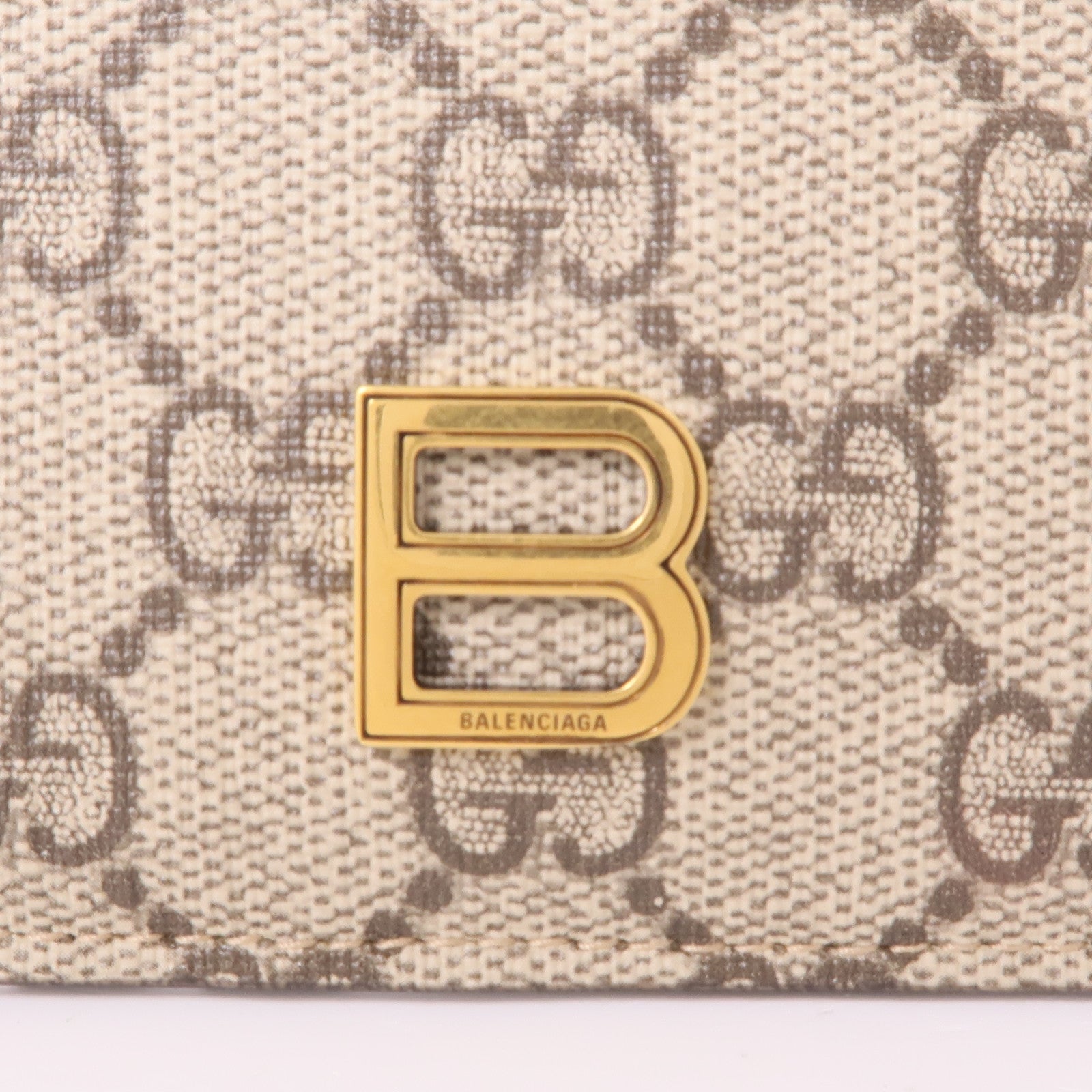 GUCCI 【激減優惠】塗層帆布Gucci x Balenciaga Card Case金扣卡片套