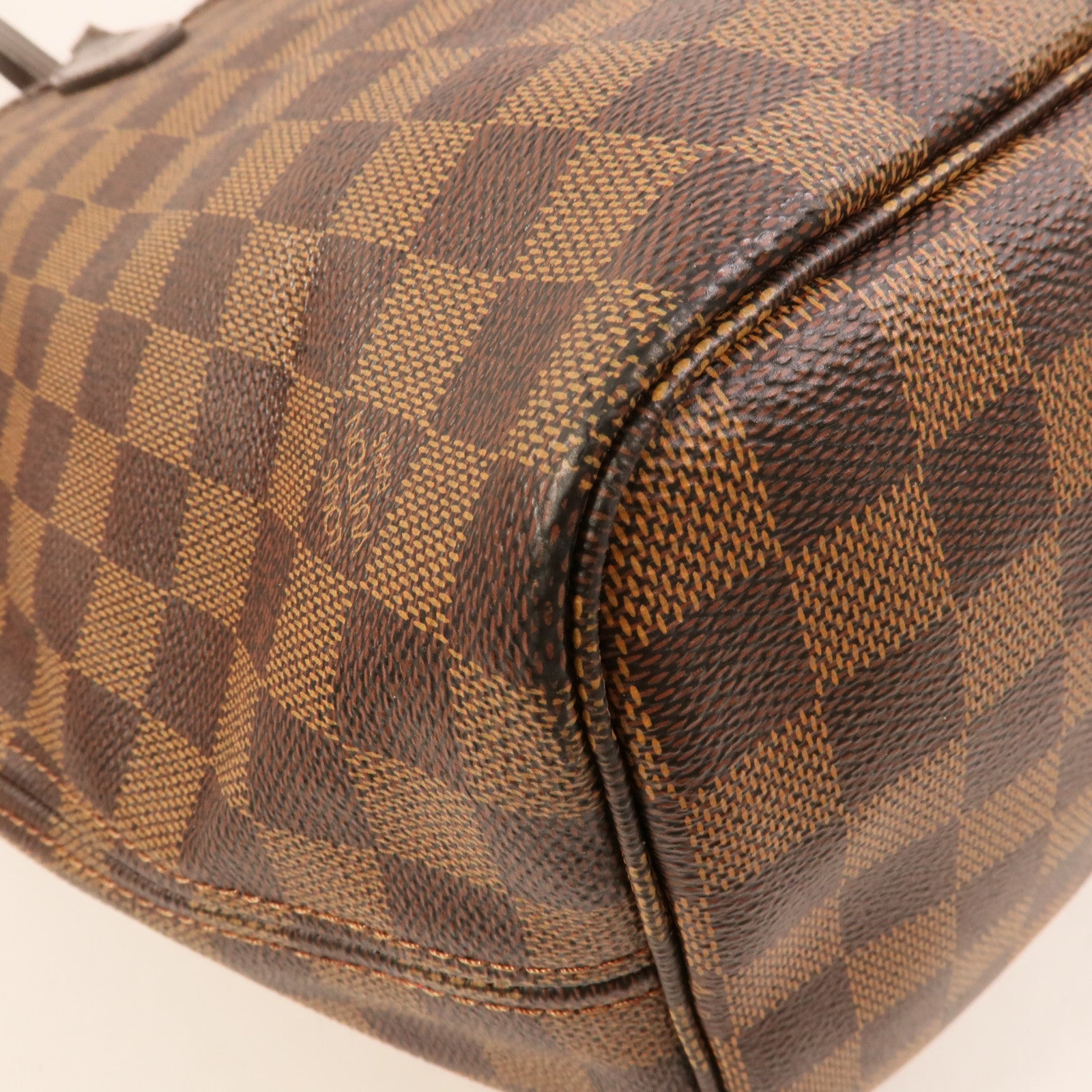 LOUIS VUITTON Damier Neverfull MM金扣手挽袋/肩背袋