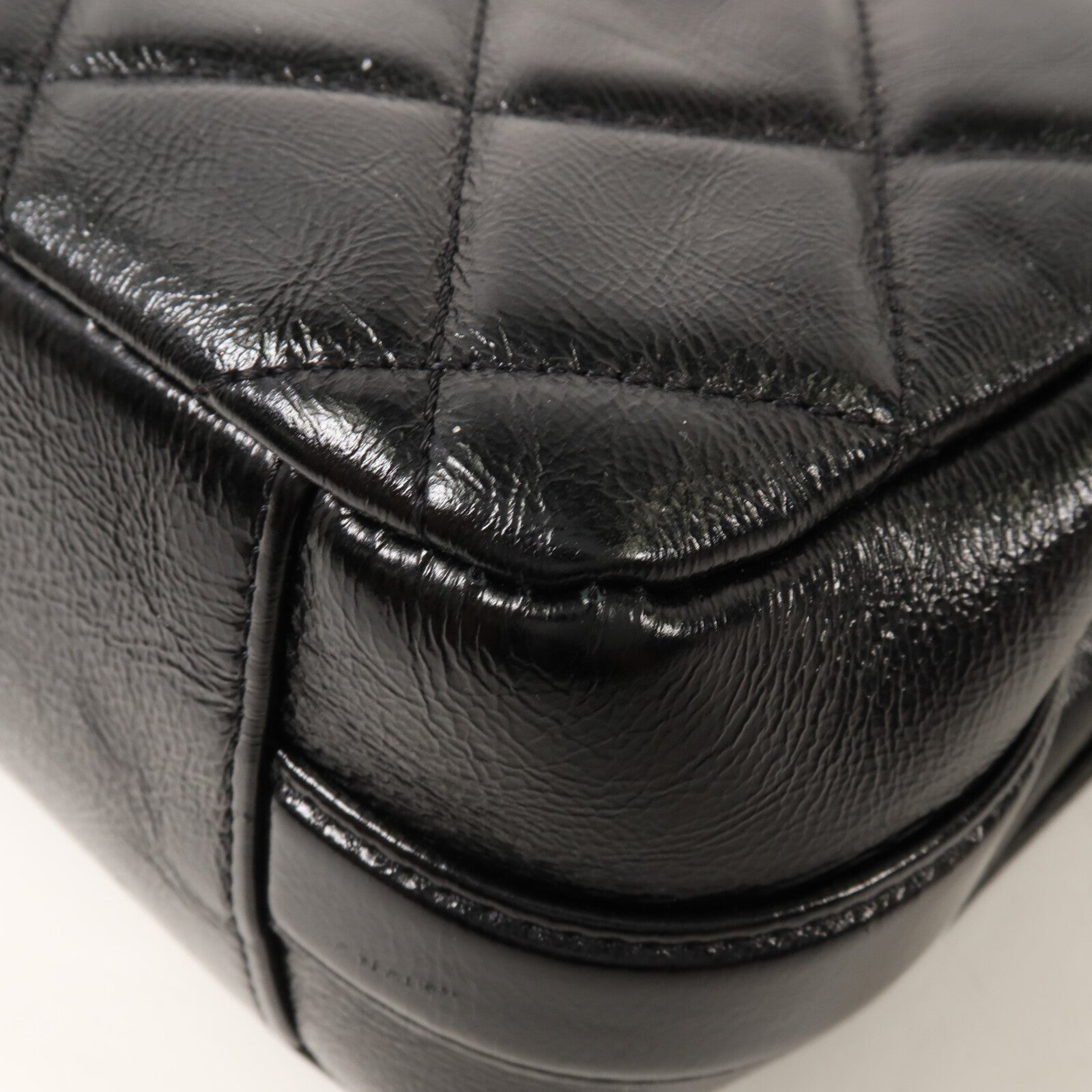 CHANEL 漆皮皮革Chain Shoulder鏈帶肩背袋