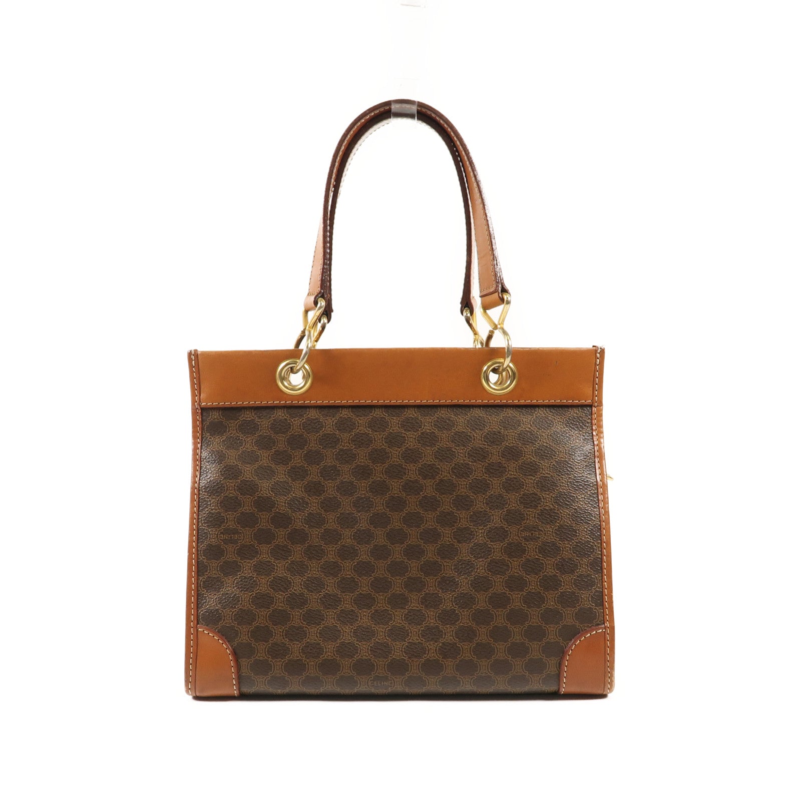 CELINE 塗屠帆布Vintage 2 Way Shoulder金扣手挽肩背兩用袋