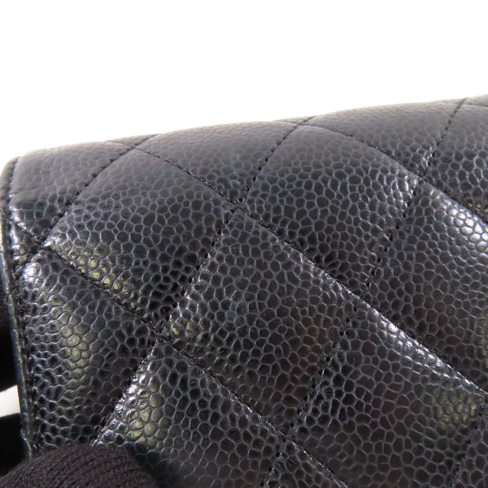 CHANEL 牛皮皮革Long Wallet金扣長錢包