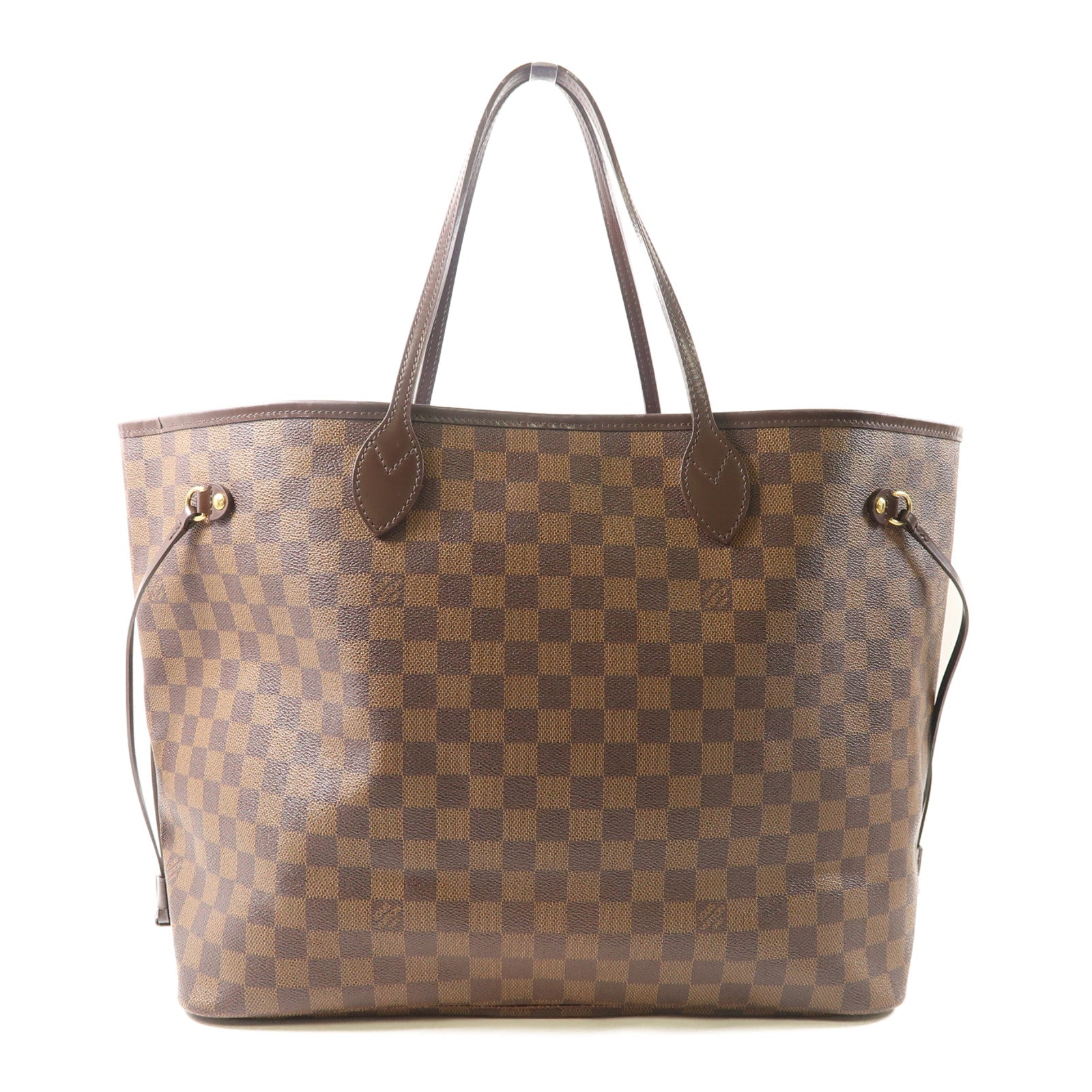 LOUIS VUITTON (PRICE DOWN) LV GHW Neverfull GM Shoulder Bag N51106 Damier Ebene Brown