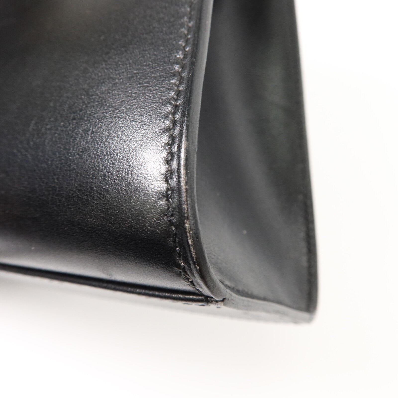 HERMES Box皮革Kelly Sport PM肩背袋Noir