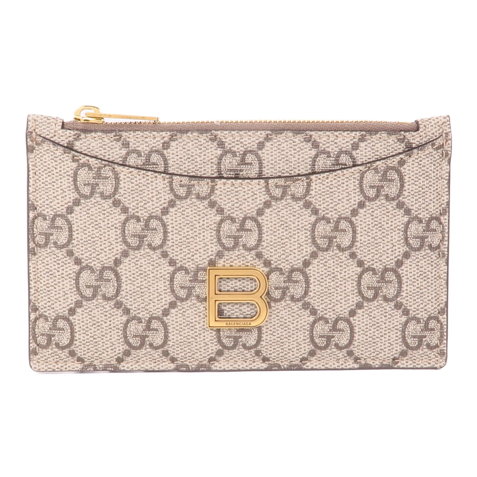 GUCCI 塗層帆布Gucci x Balenciaga Card Case金扣卡片套