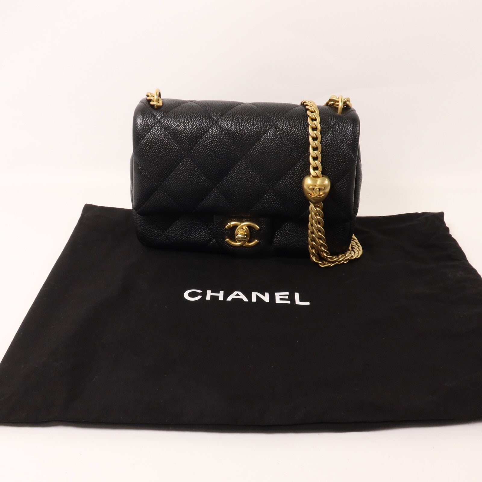CHANEL 牛皮皮革Chain Shoulder鏈帶肩背袋