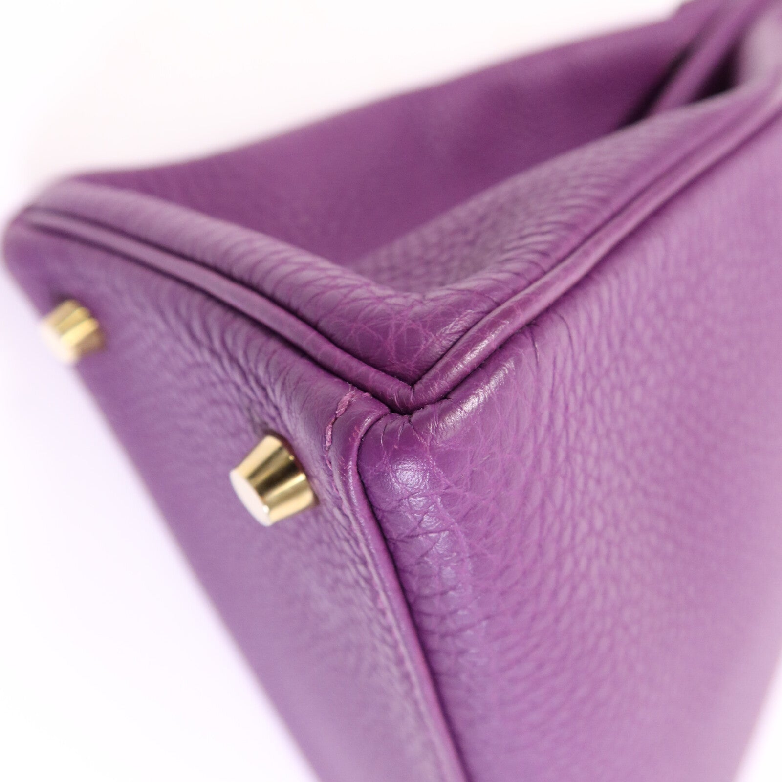 HERMES Togo皮革Kelly 28金扣手挽肩背兩用袋Anemone
