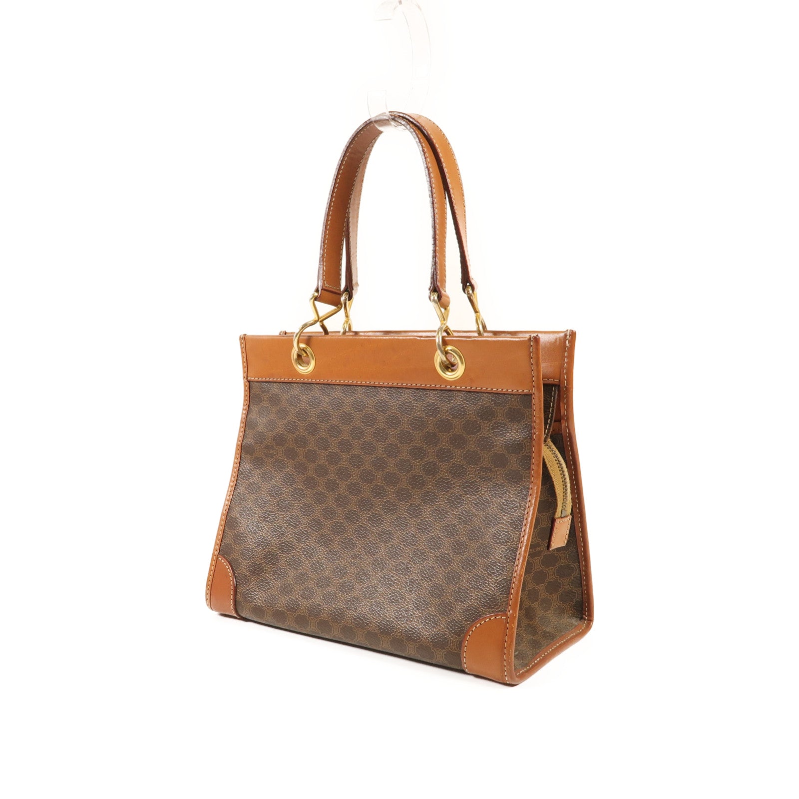 CELINE 塗屠帆布Vintage 2 Way Shoulder金扣手挽肩背兩用袋