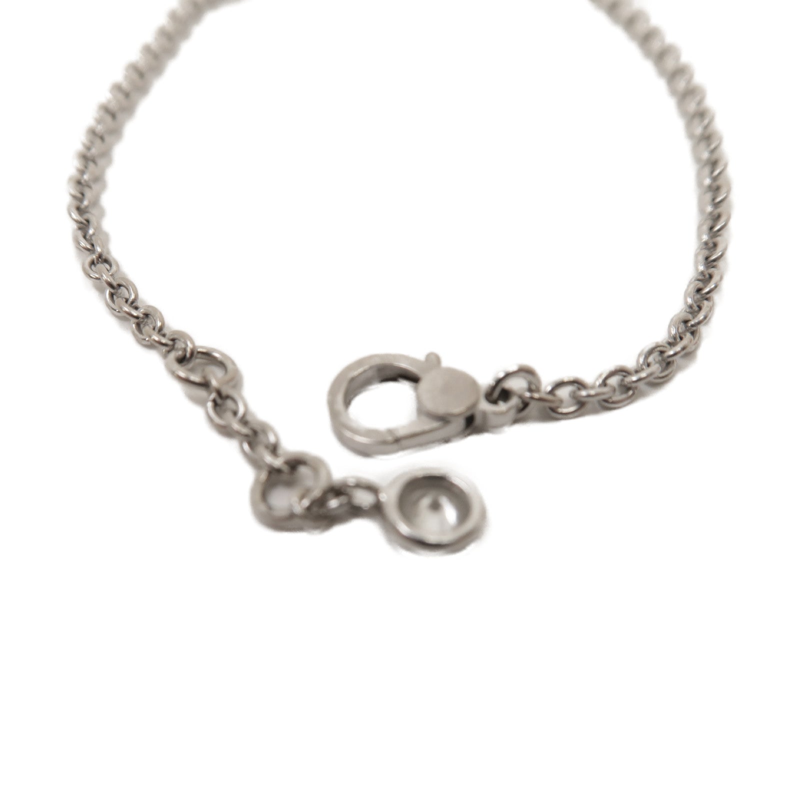 HERMES 18K白金Finesse Bracelet鑽石手鏈銀色