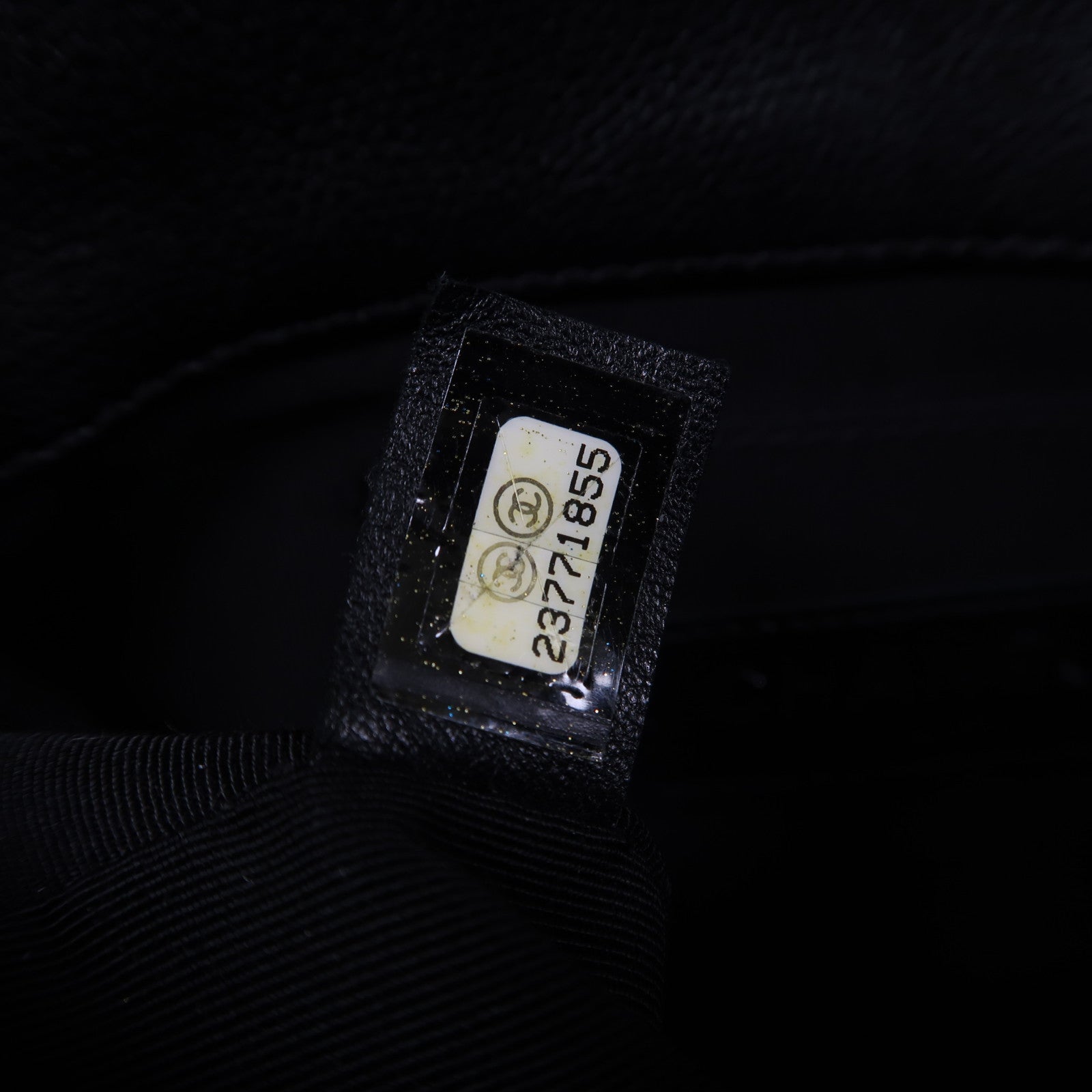 CHANEL 【激減優惠】斜紋羊皮皮革Chain Shoulder Bag銀扣鏈帶肩背袋黑色