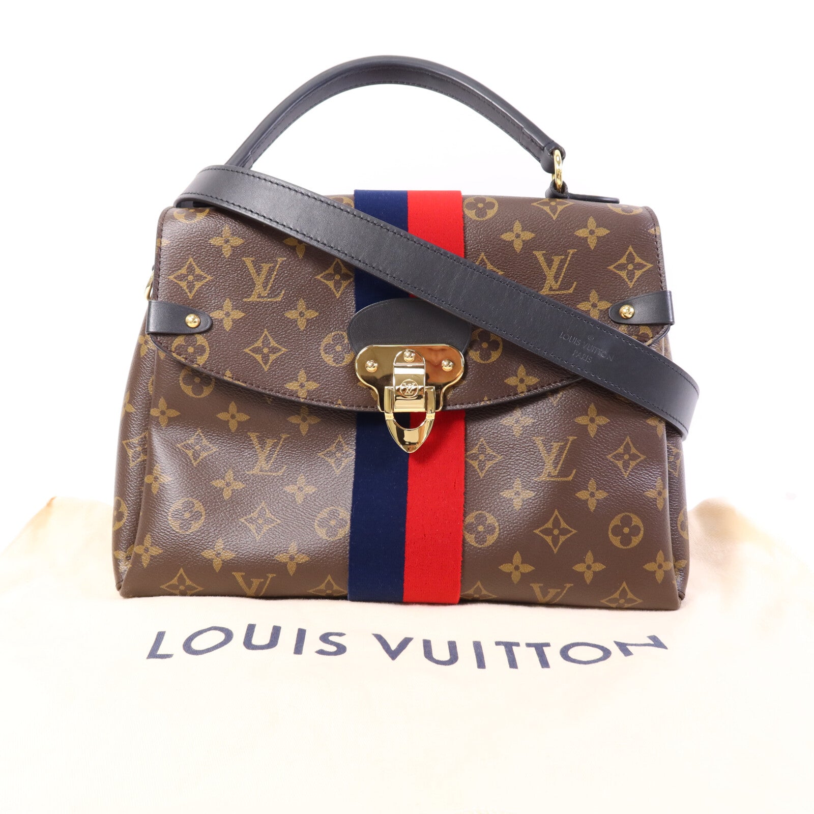 LOUIS VUITTON Monogram Georges MM金扣手挽肩背兩用袋