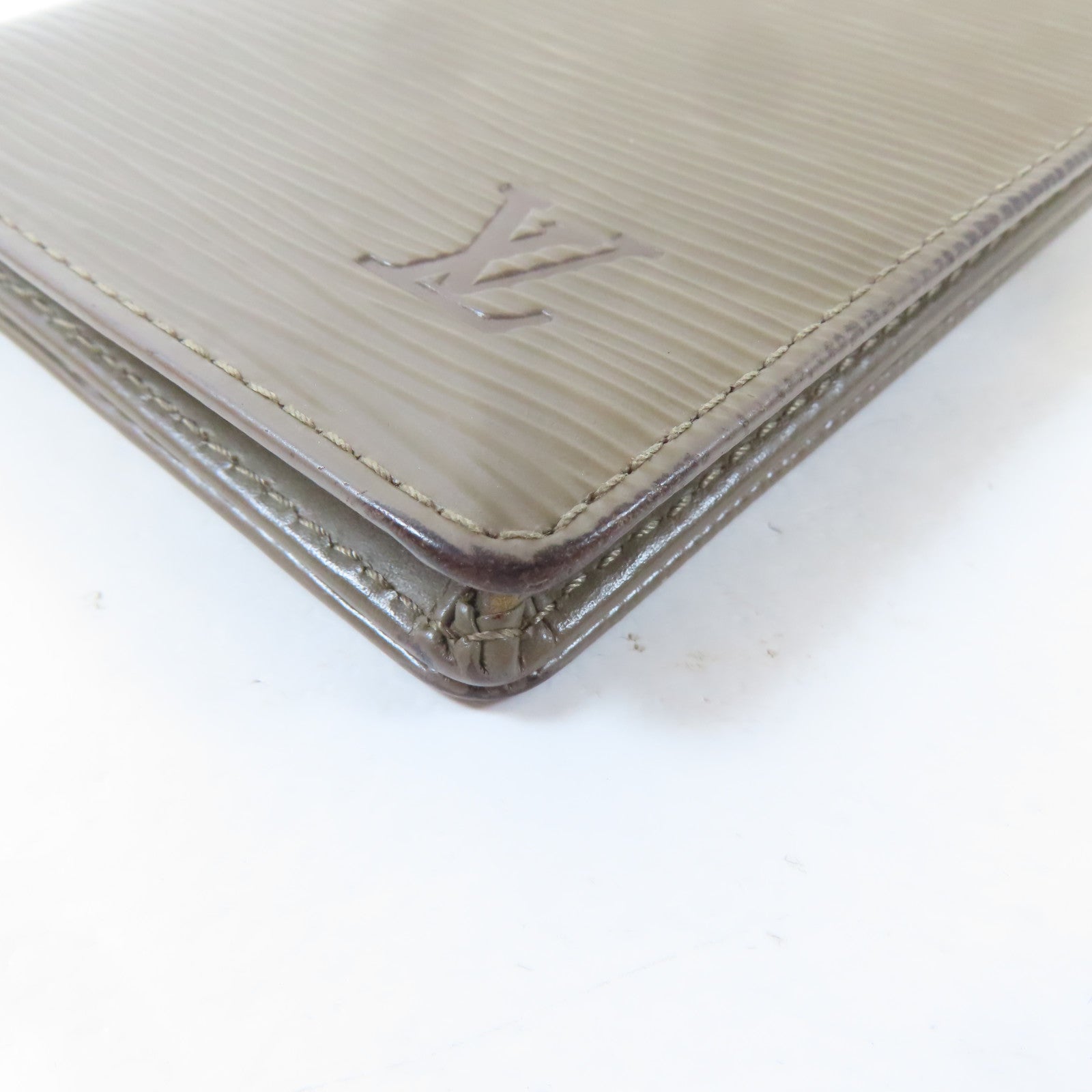 LOUIS VUITTON Epi Porte Cartes Credit "Poivre"長錢包啡色