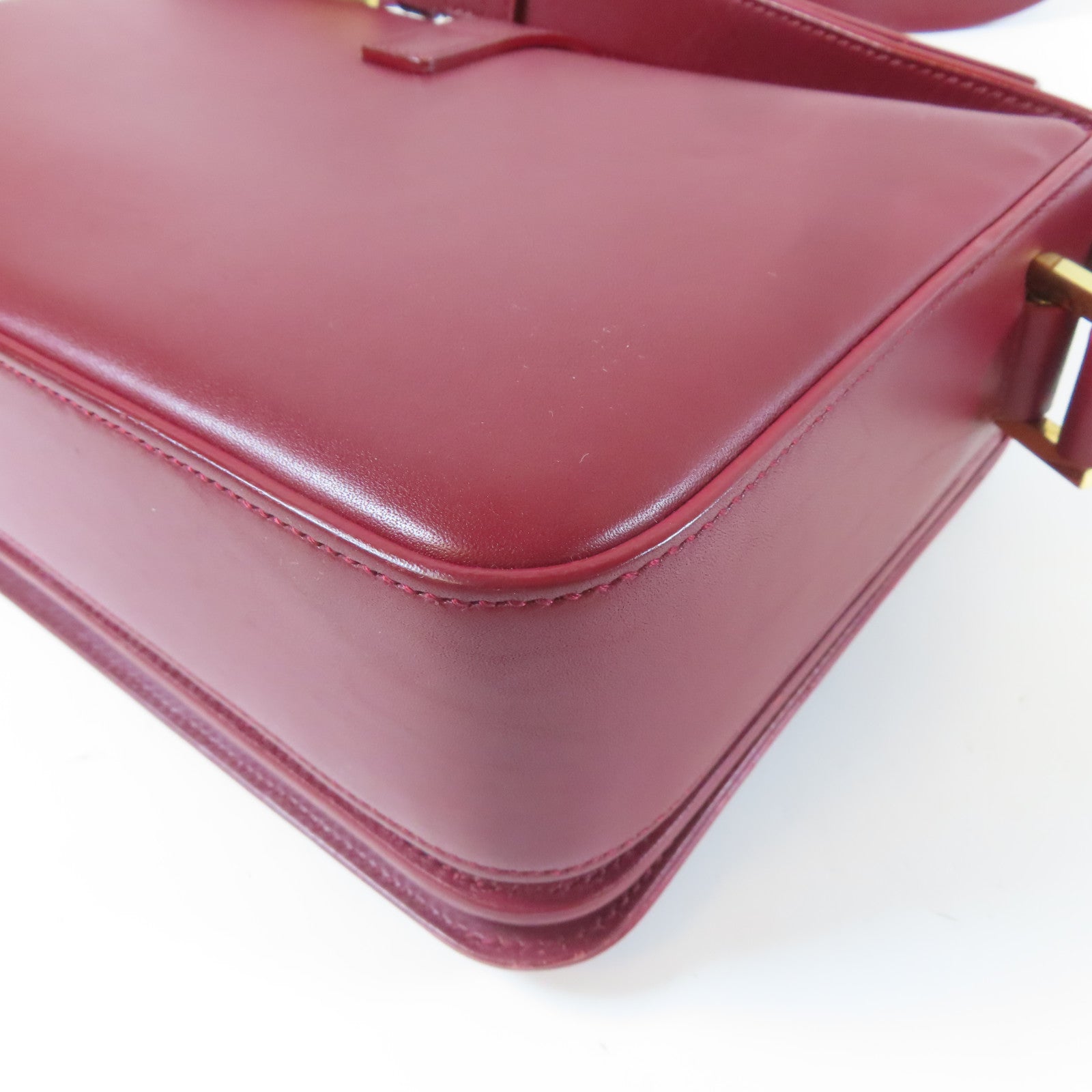 SAINT LAURENT 【激減優惠】牛皮皮革Classic Universite Shoulder Bag金扣肩背袋紅色