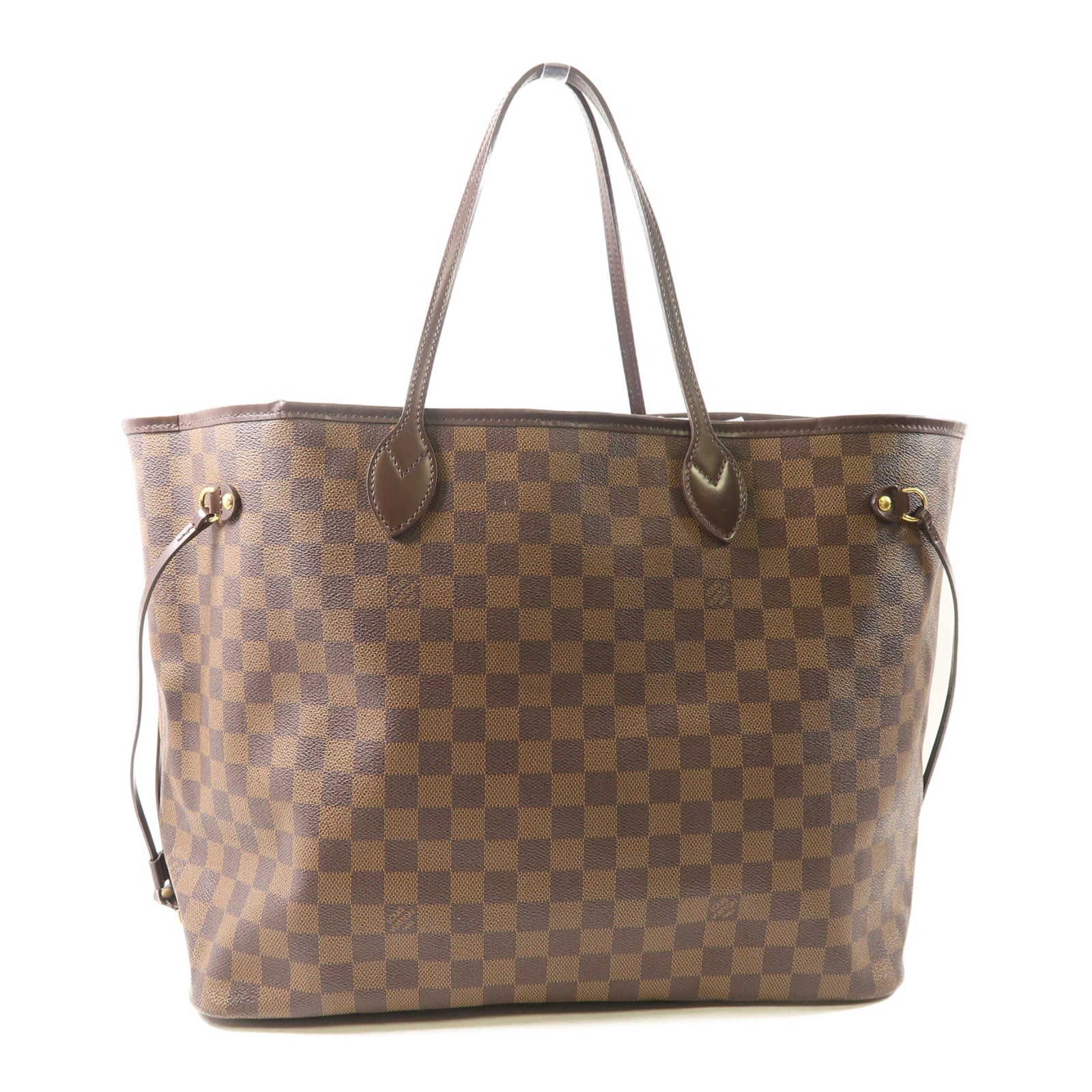 LOUIS VUITTON (PRICE DOWN) LV GHW Neverfull GM Shoulder Bag N51106 Damier Ebene Brown