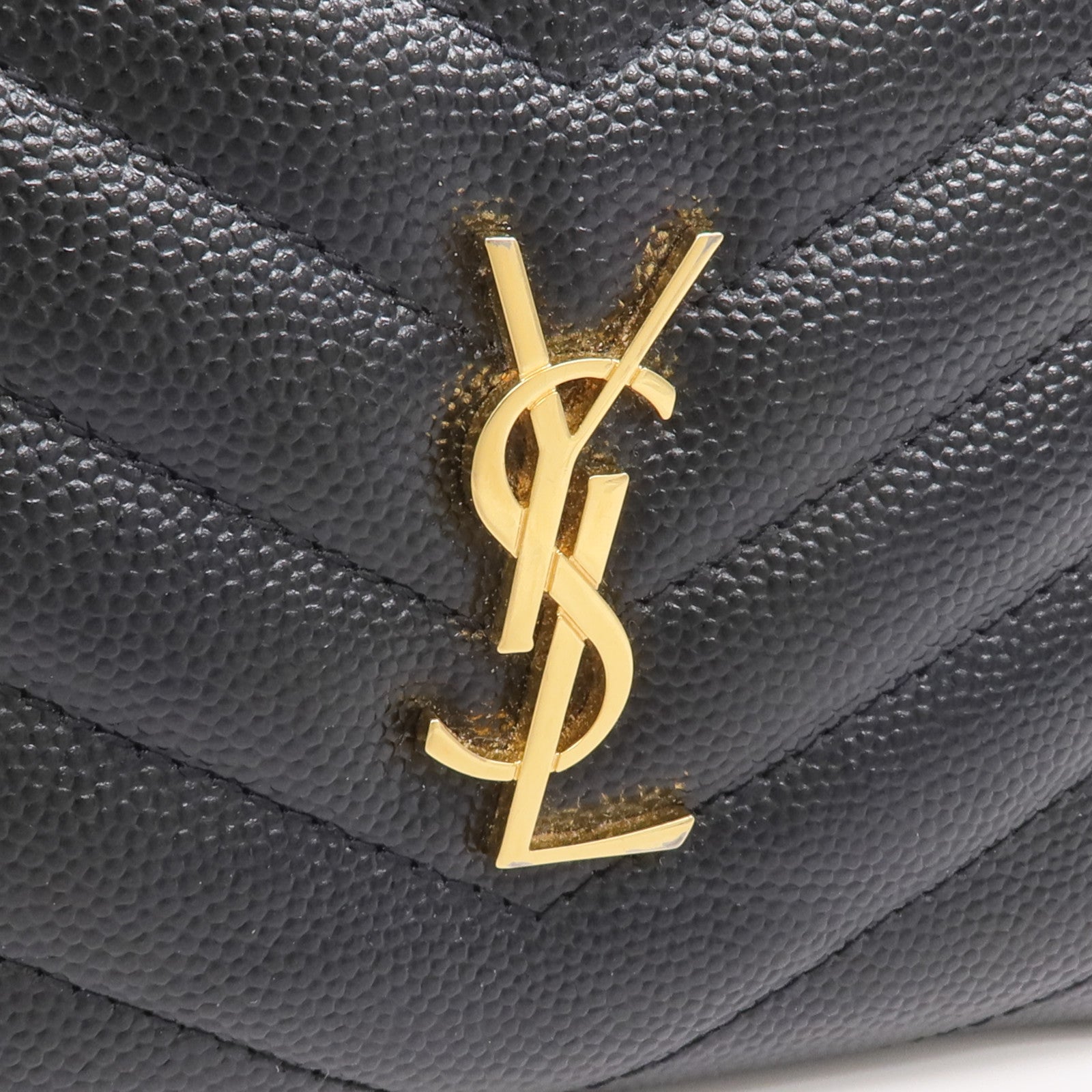 SAINT LAURENT 牛皮皮革Wallet金扣錢包