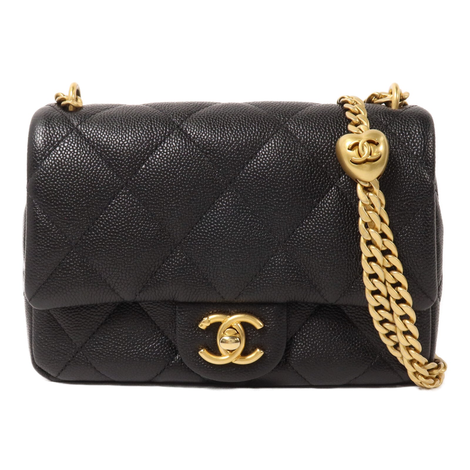 CHANEL 牛皮皮革Chain Shoulder鏈帶肩背袋