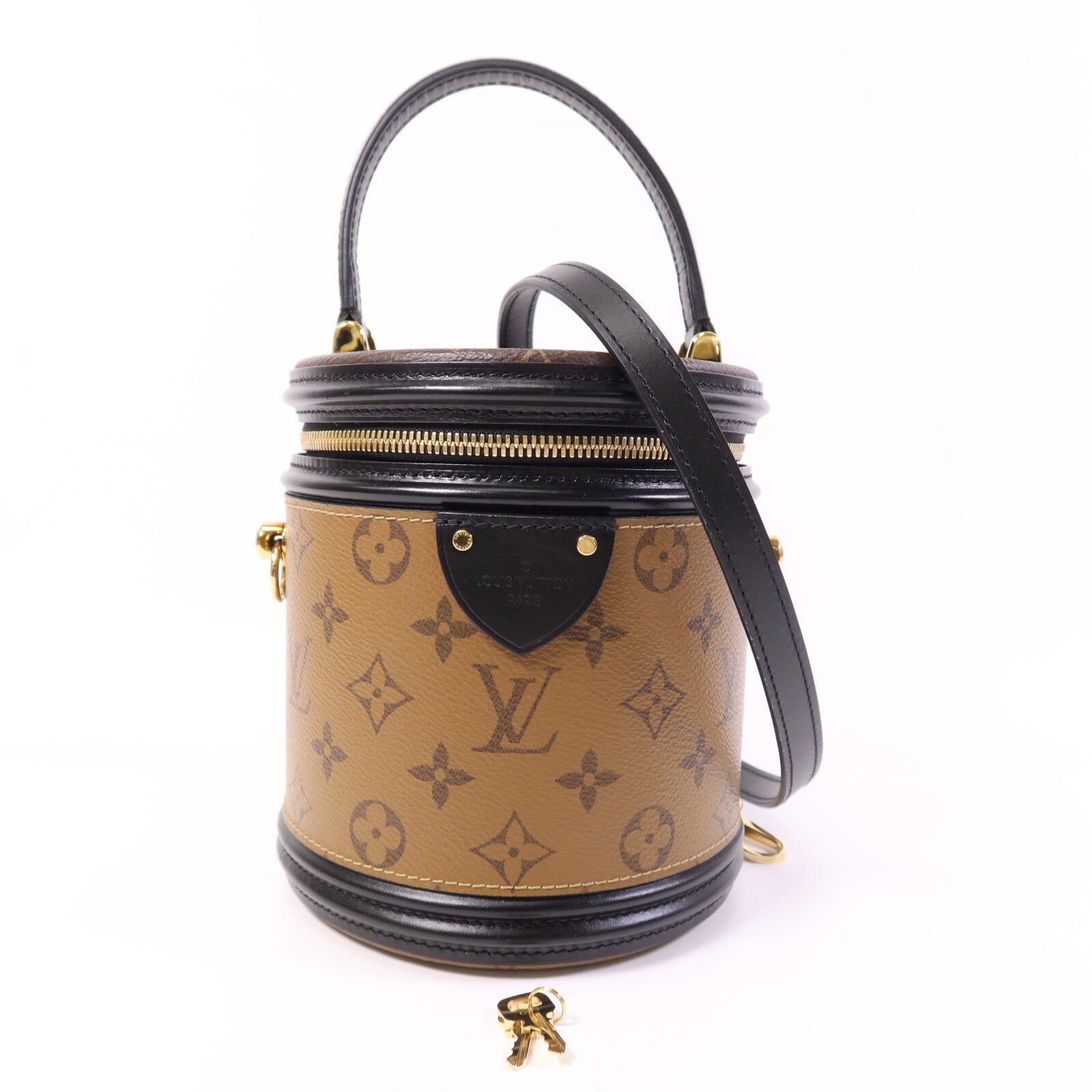 LOUIS VUITTON Monogram Reverse Cannes金扣手挽肩背兩用袋