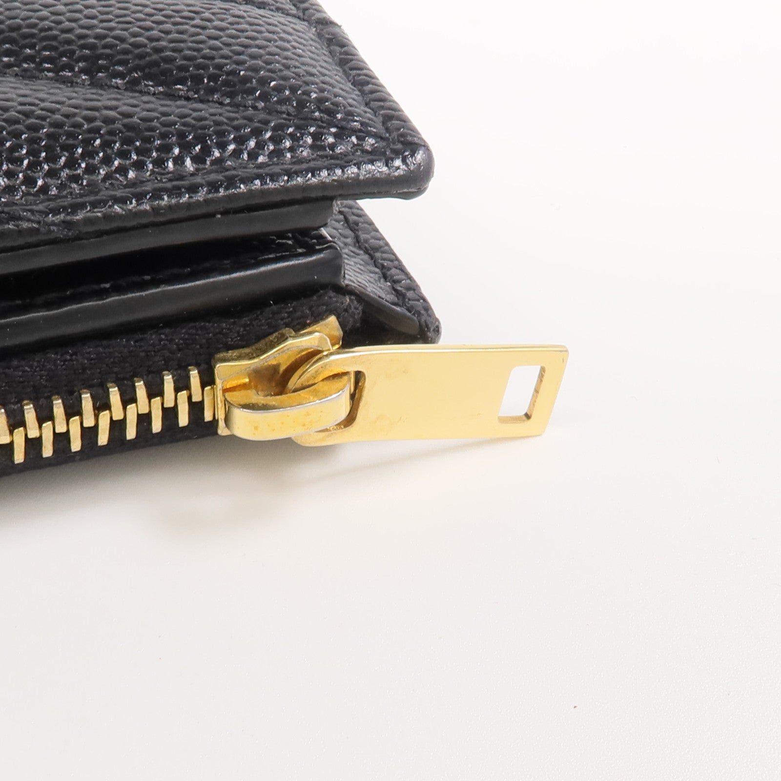 SAINT LAURENT 牛皮皮革Wallet金扣錢包