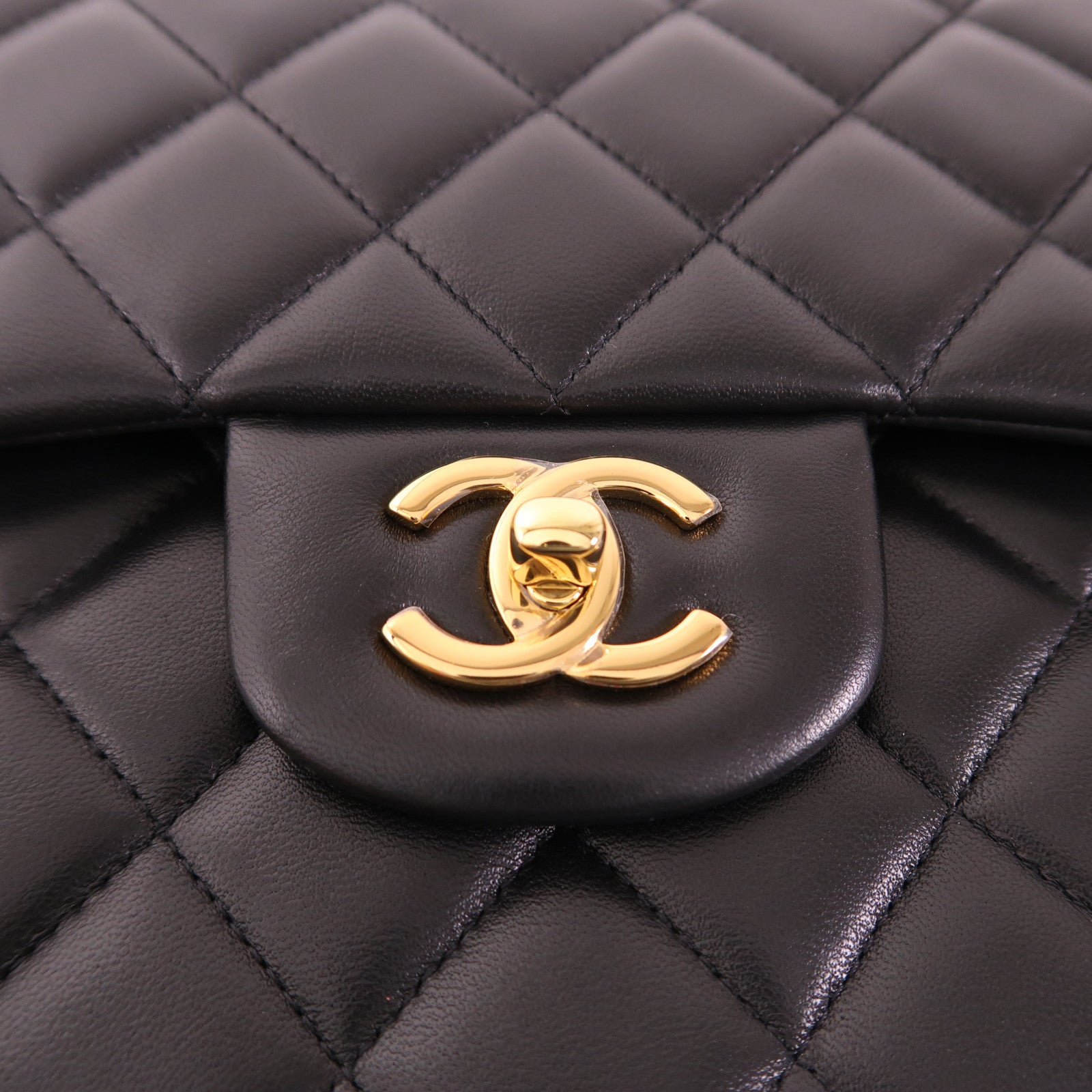 CHANEL CC GHW Maxi Classic Chain Shoulder Bag A5860 Lambskin Leather Black