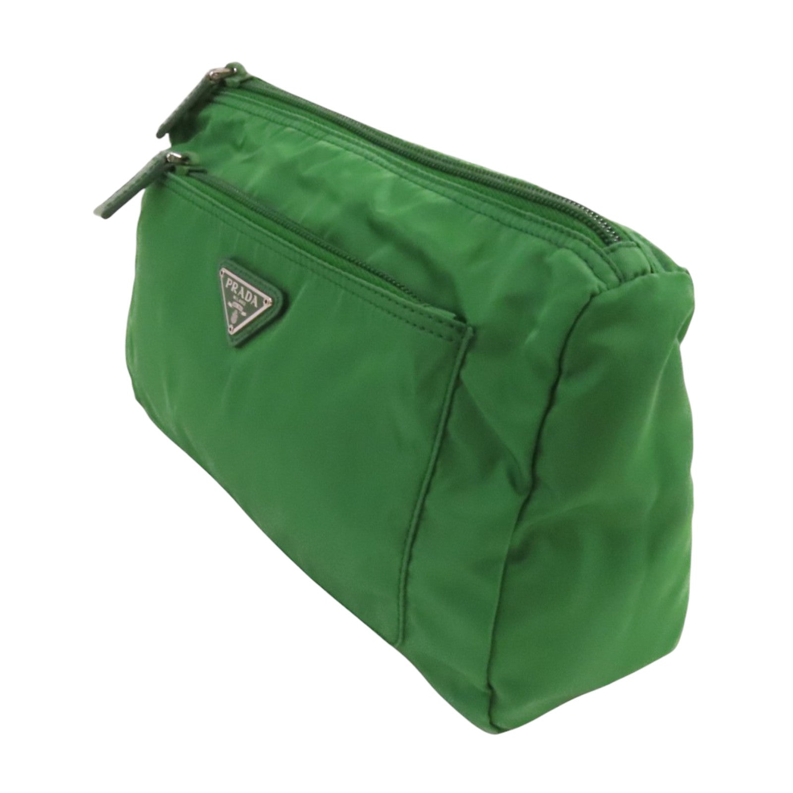 PRADA 尼龍Tessuto Cosmetic Bag Small銀扣手拿包