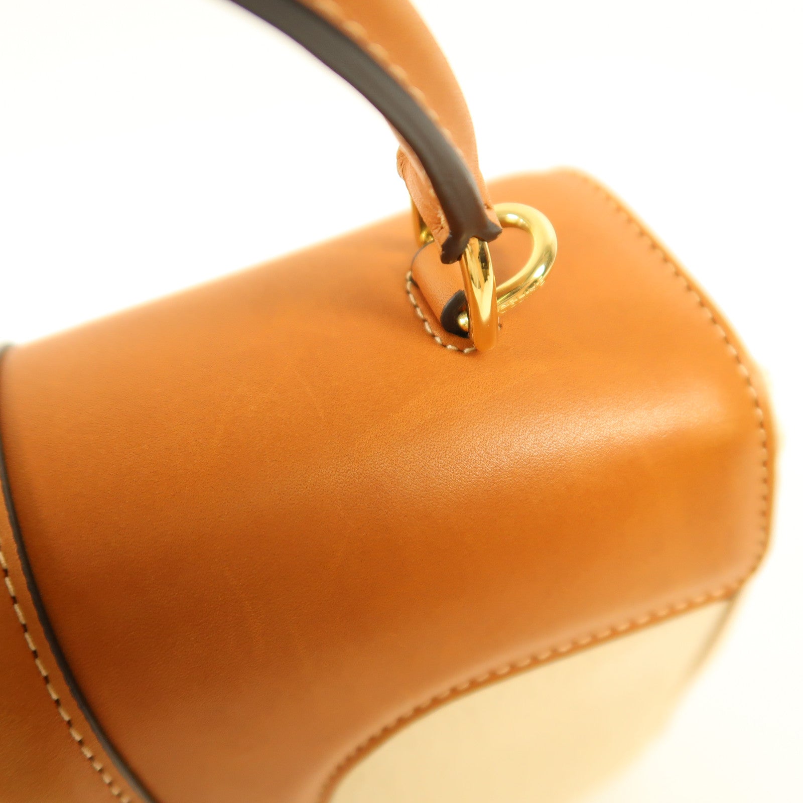 CELINE 牛皮皮革/帆布Small 16 Bag金扣肩背袋