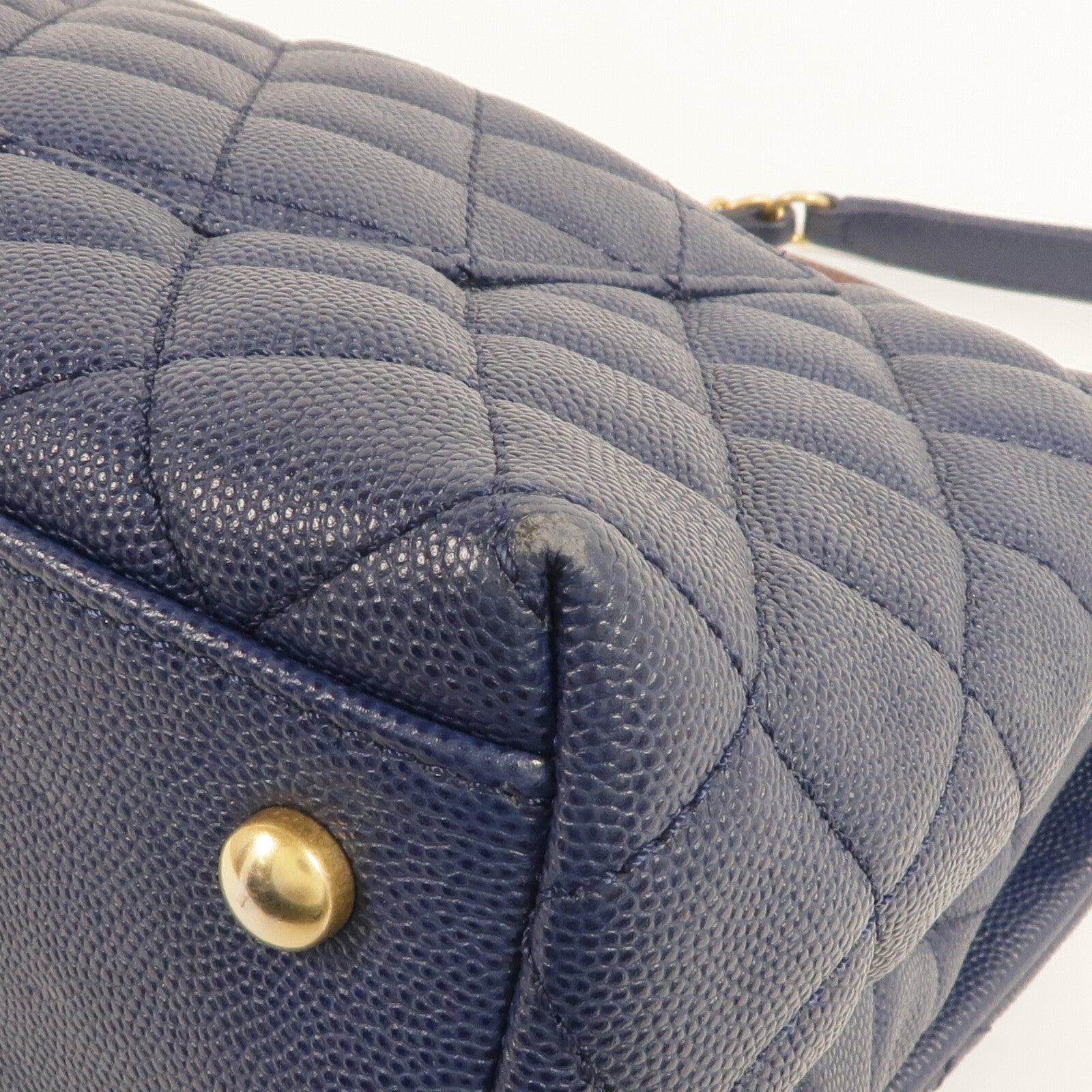 CHANEL 蜥蝪/牛皮皮革Coco Handle Medium金扣手挽肩背兩用袋