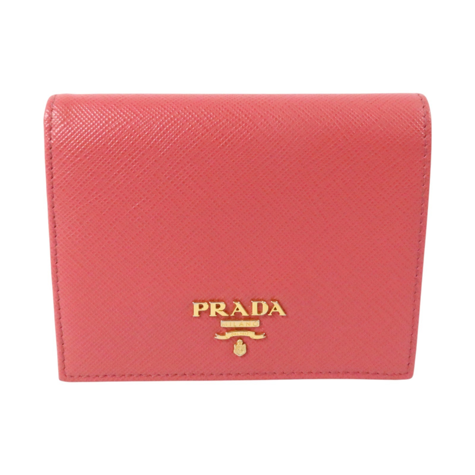 PRADA Saffiano皮革Wallet金扣錢包