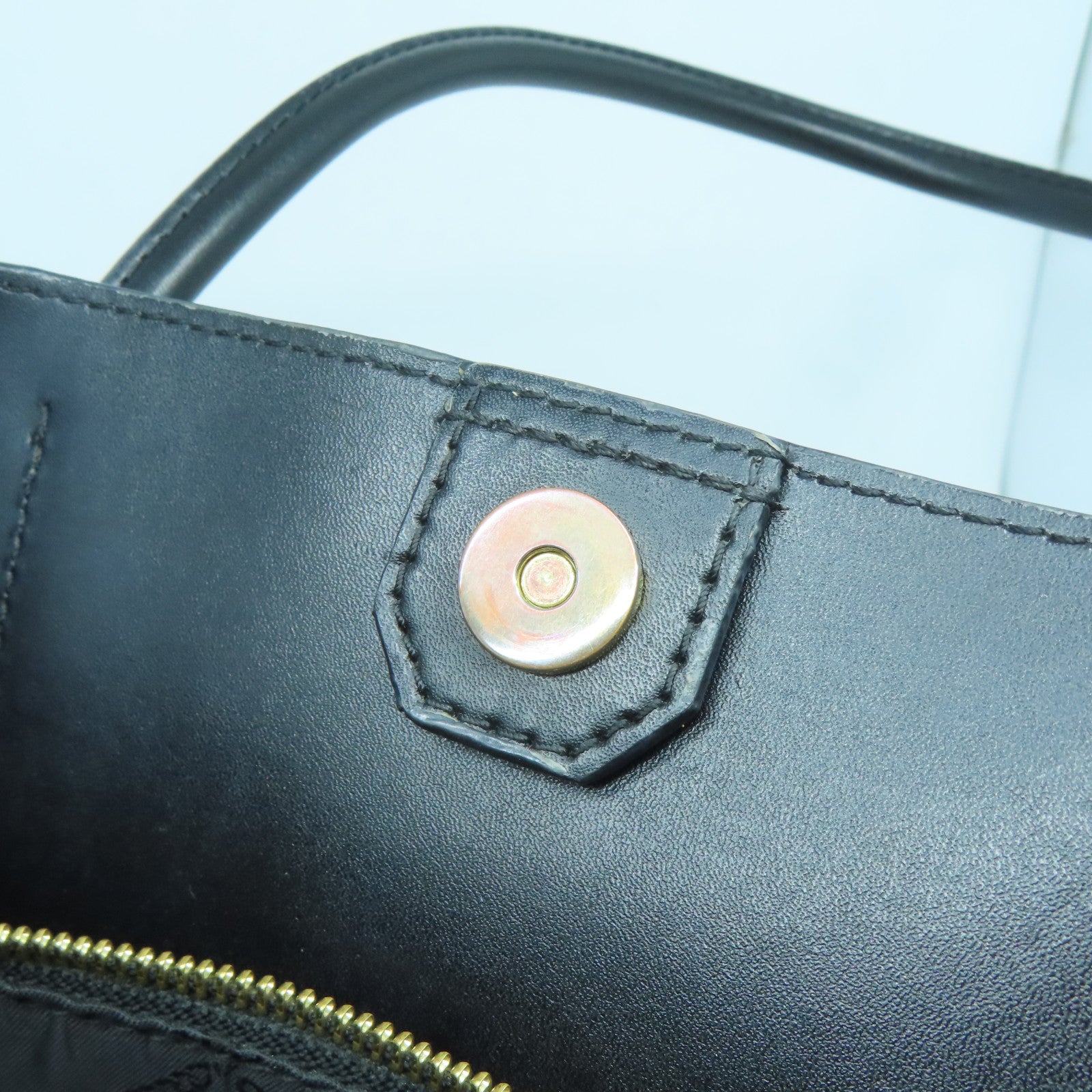 Michael Kors 【激減優惠】牛皮皮革Tote Bag金扣肩背袋黑色