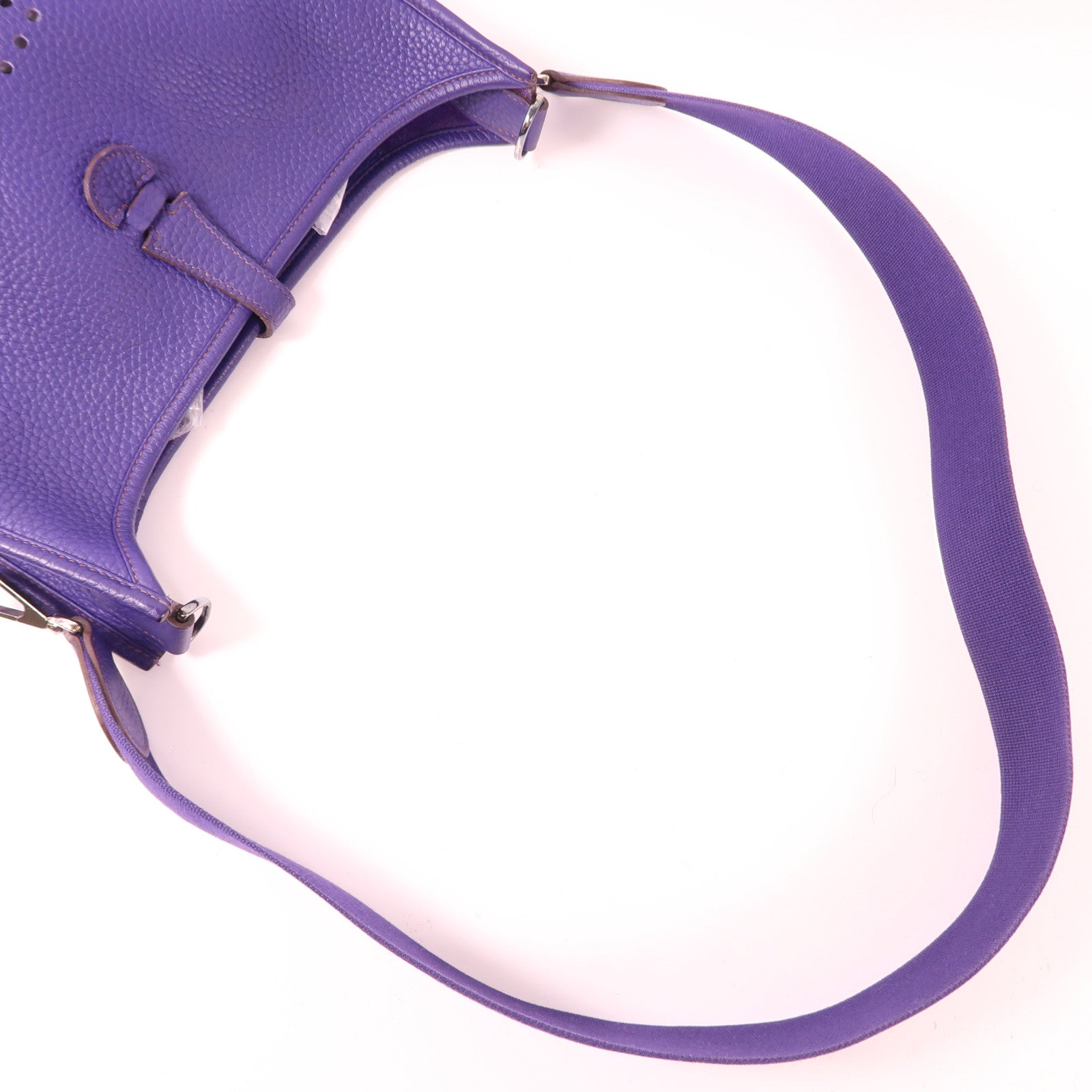 HERMES Clemence皮革Evelyne PM銀扣肩背袋Iris